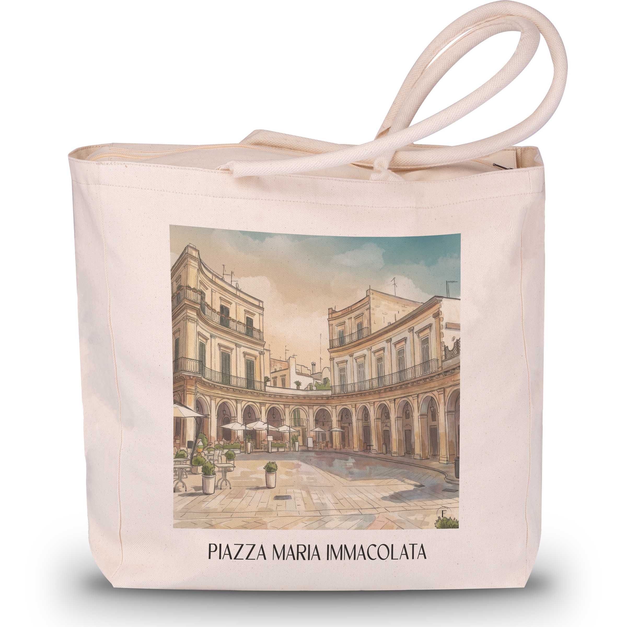 piazza-maria-immacolata-martina-franca-italien-einkaufstasche-aquarell