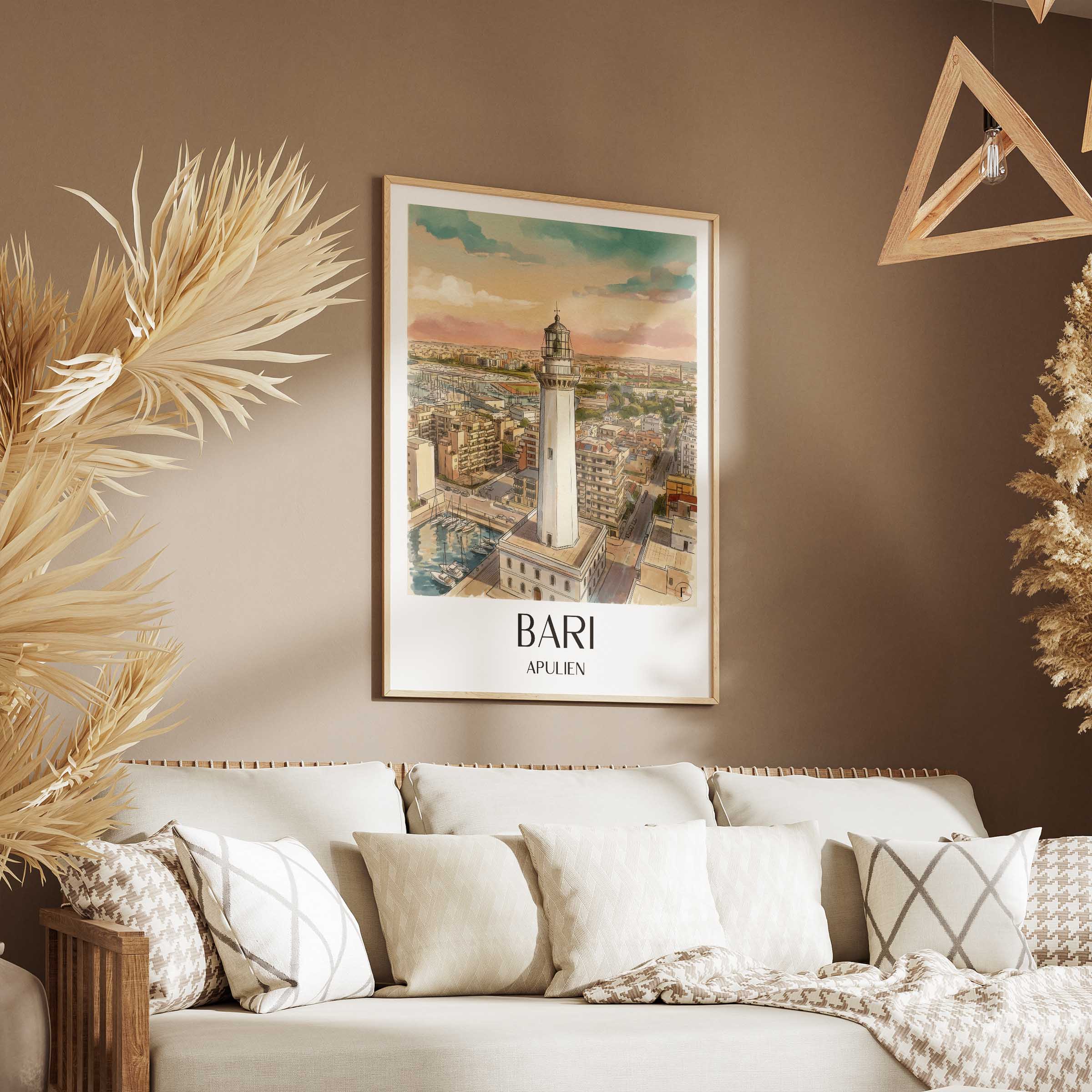 bari-apulien-italien-poster-aquarell