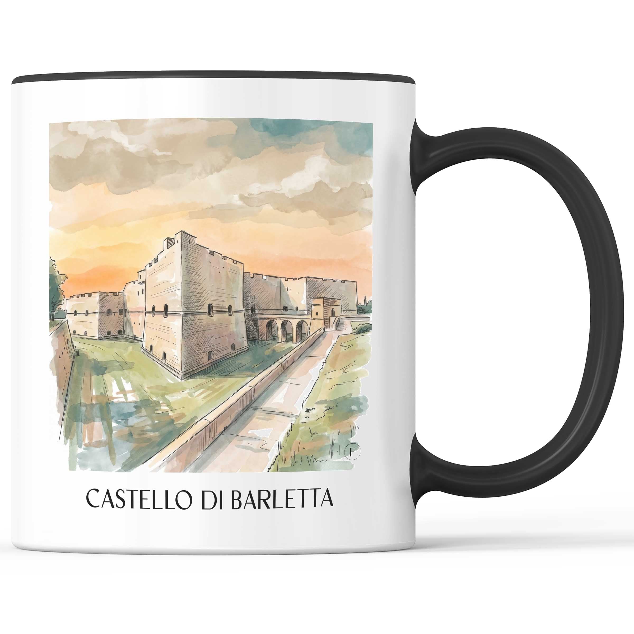 castello-di-barletta-apulien-italien-kaffeebecher-aquarell