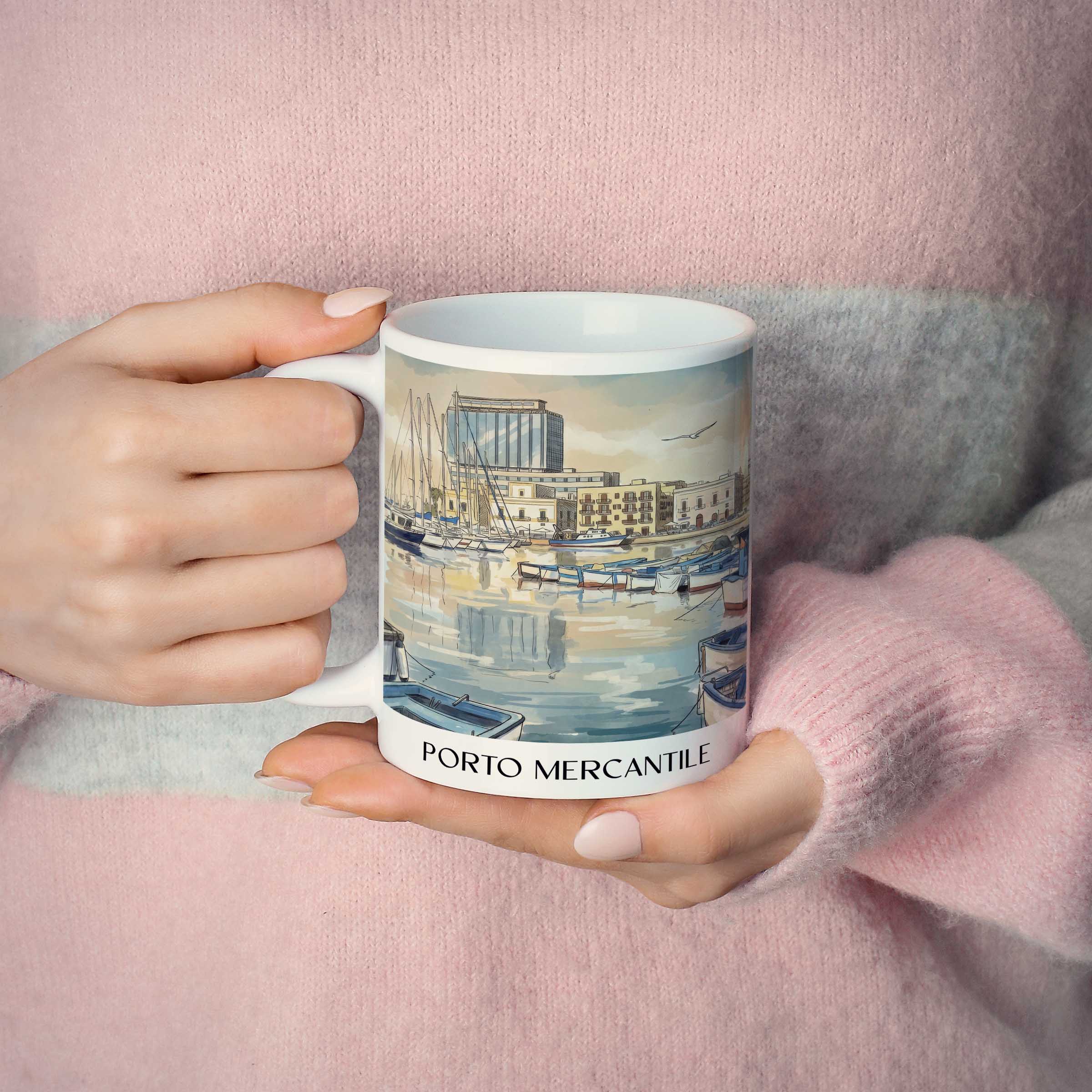 porto-mercantile-gallipoli-italien-kaffeebecher-aquarell