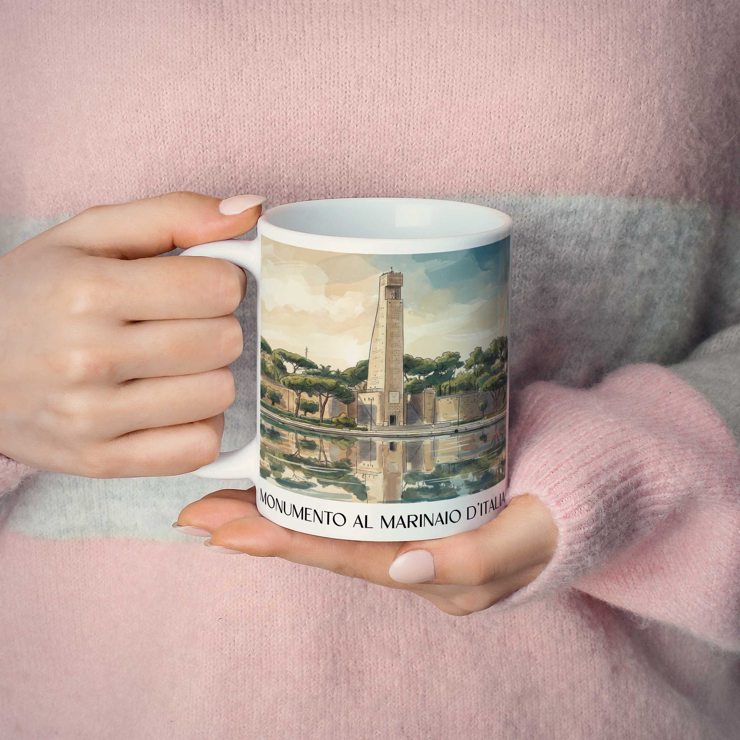 monumento-al-marinaio-d´italia-brindisi-italien-kaffeebecher-aquarell
