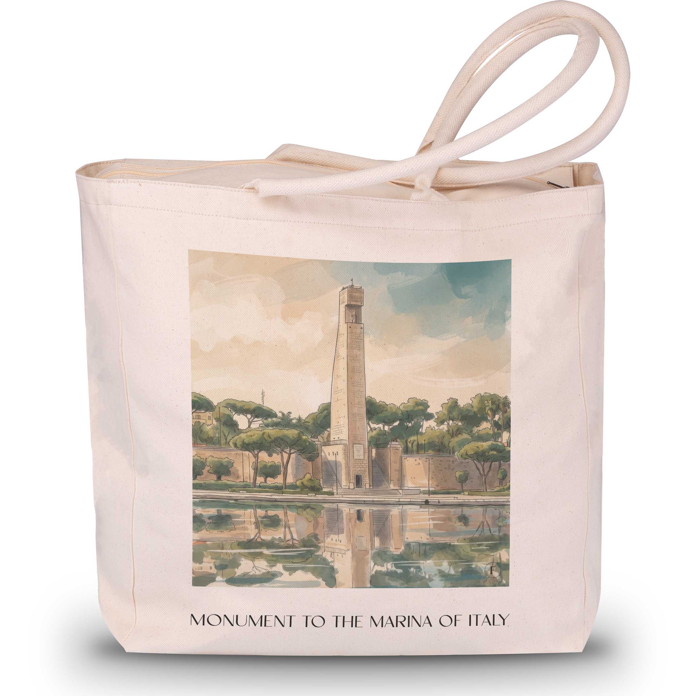 Monumento al Marinaio d´Italia Shopping Tasche - Brindisi - Italien Tote Bag - Einkaufstasche im Aquarell Stil