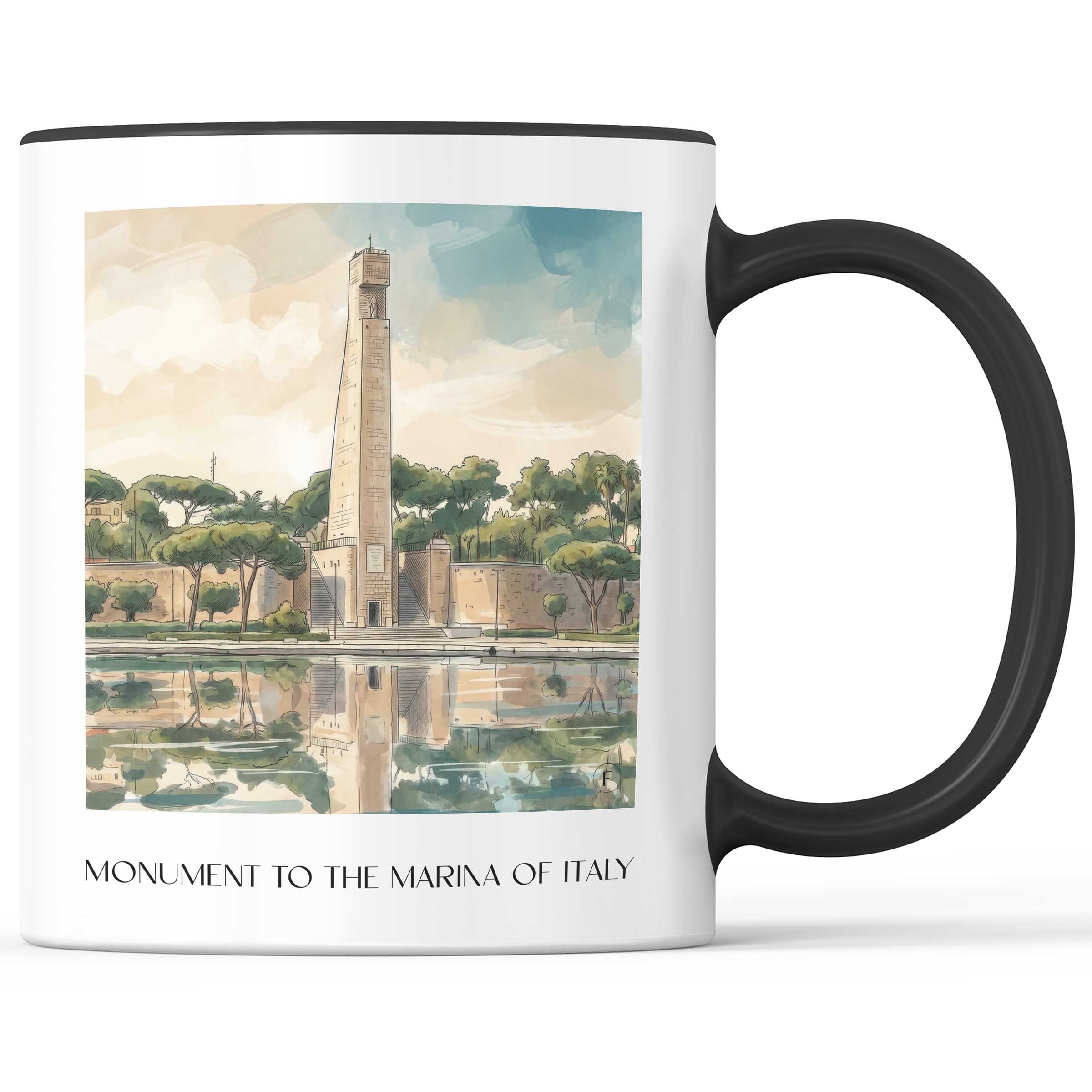 Monumento al Marinaio d´Italia Kaffeebecher - Brindisi - Italien Becher - Kaffeetasse im Aquarell Stil
