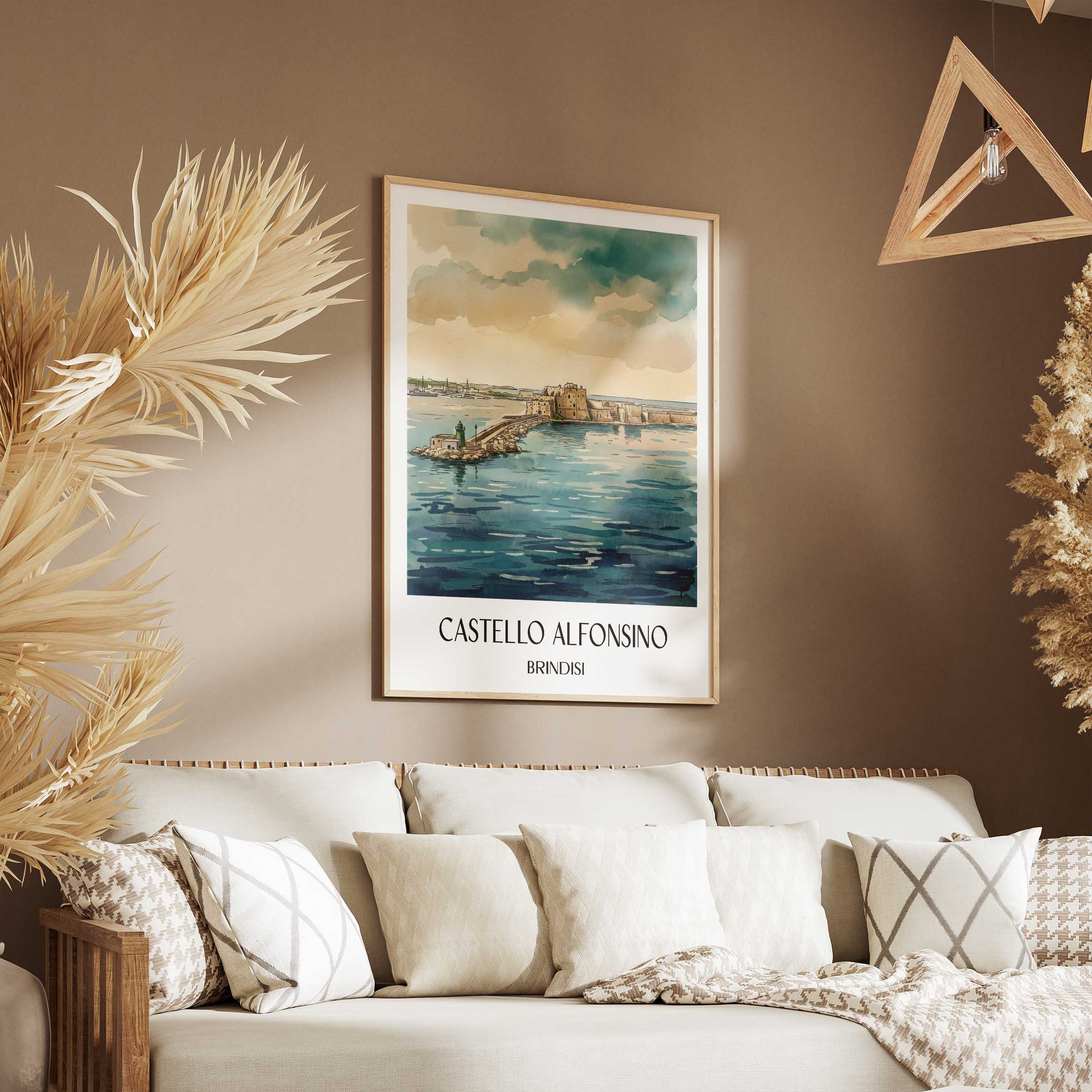 castello-alfonsino-brindisi-italien-poster-aquarell