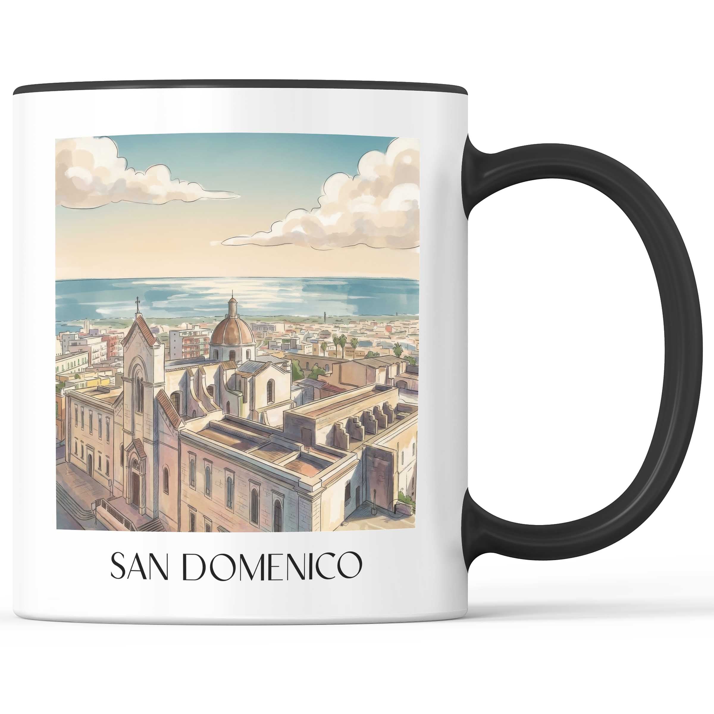 San Domenico Kaffeebecher - Giovinazzo - Italien Becher - Kaffeetasse im Aquarell Stil