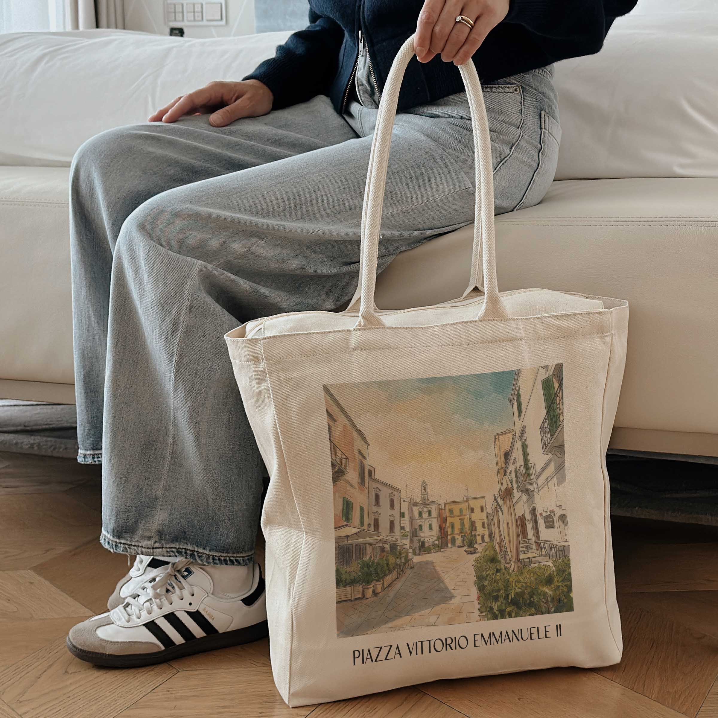 piazza-vittorio-emmanuele-ii-polignano-a-mare-italien-einkaufstasche-aquarell