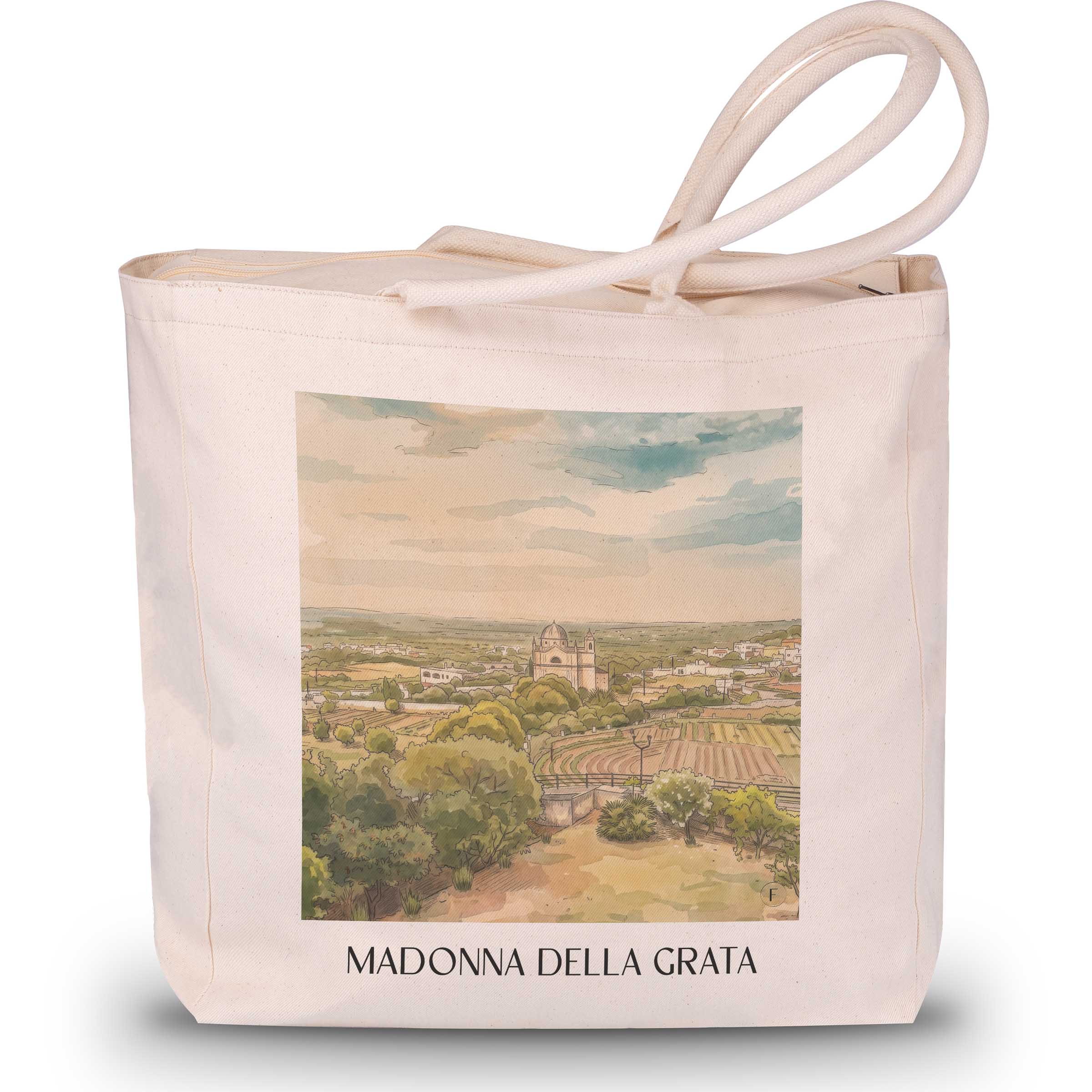 madonna-della-grata-ostuni-italien-einkaufstasche-aquarell