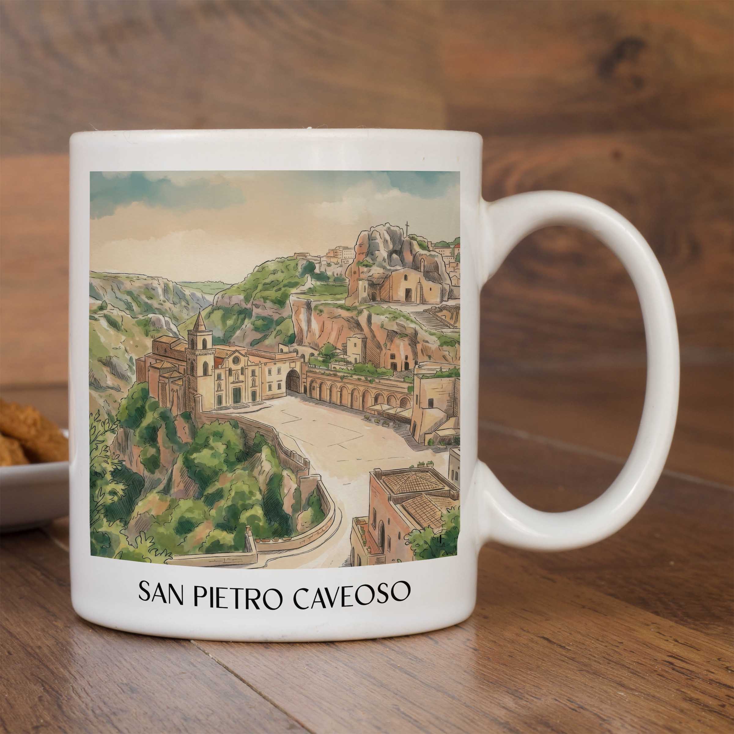 san-pietro-caveoso-matera-italien-kaffeebecher-aquarell