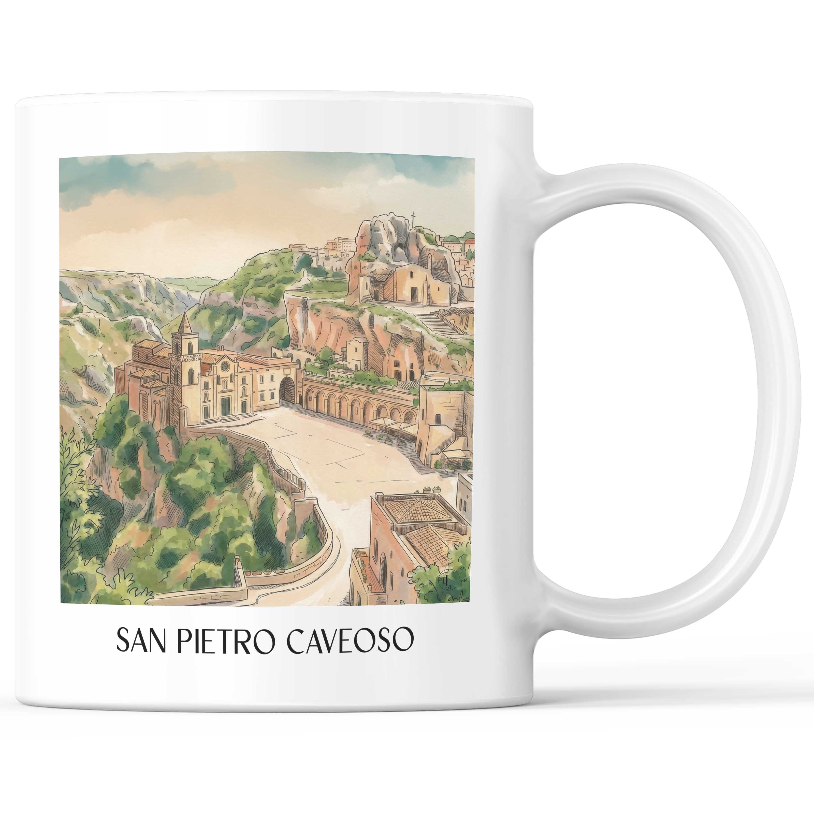 san-pietro-caveoso-matera-italien-kaffeebecher-aquarell