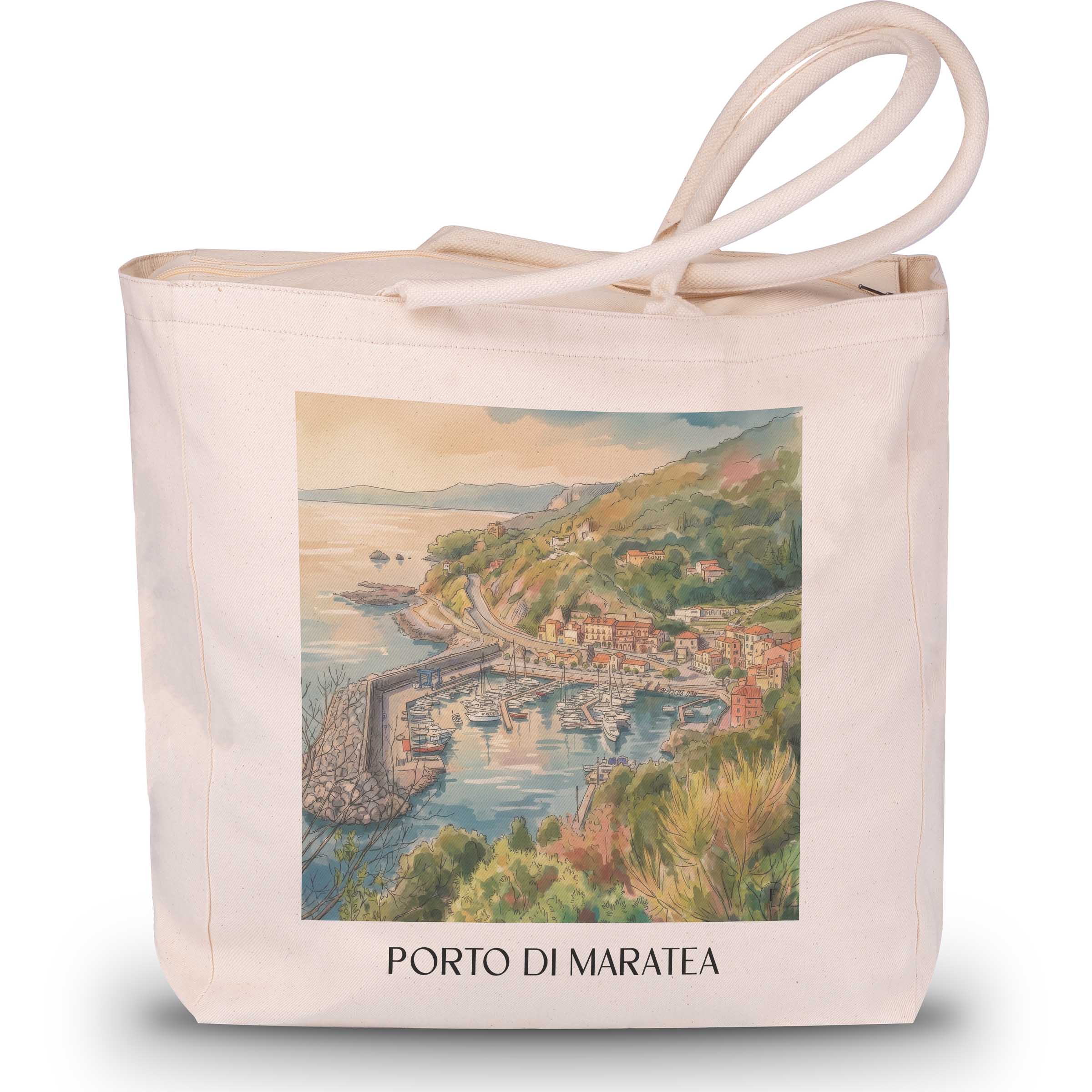 porto-di-maratea-basilikata-italien-einkaufstasche-aquarell