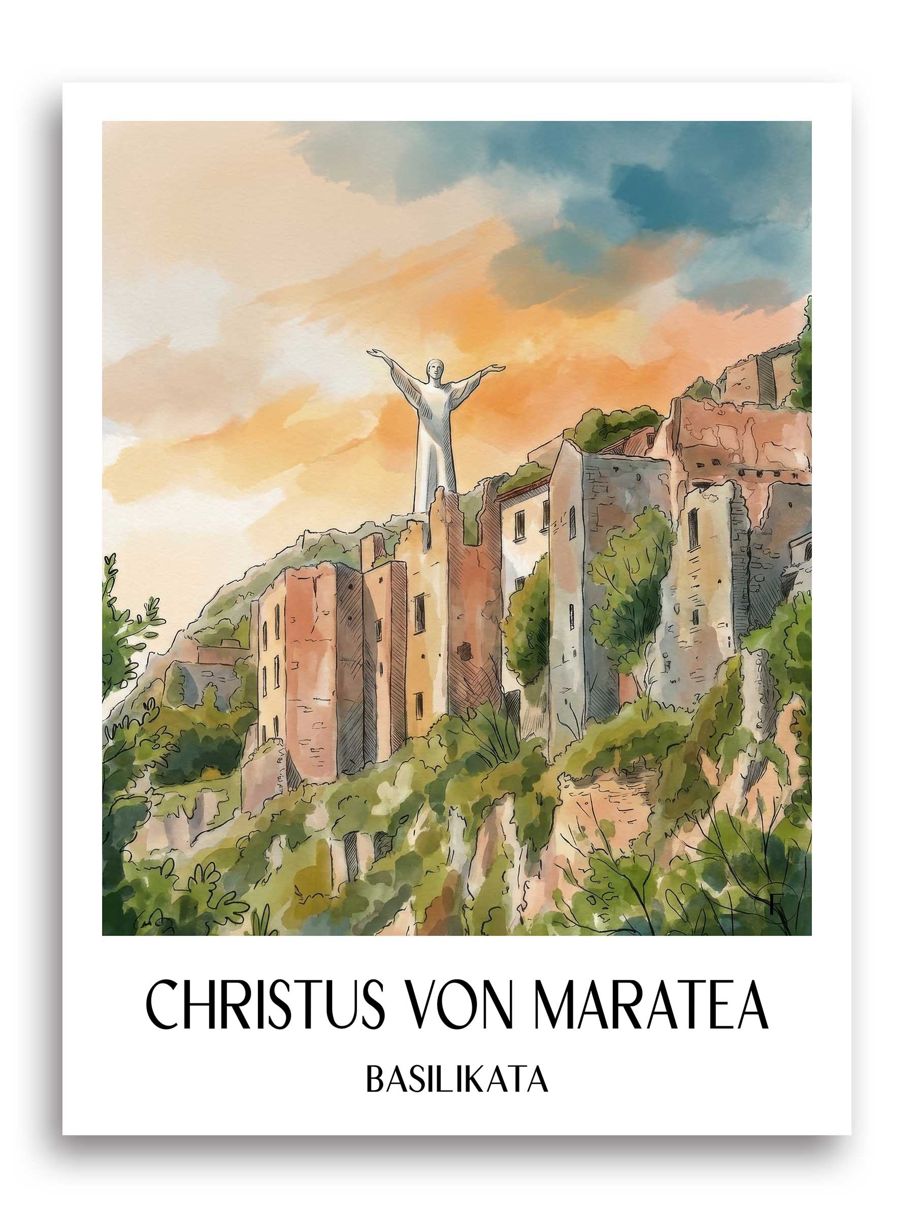 christus-von-maratea-basilikata-italien-poster-aquarell