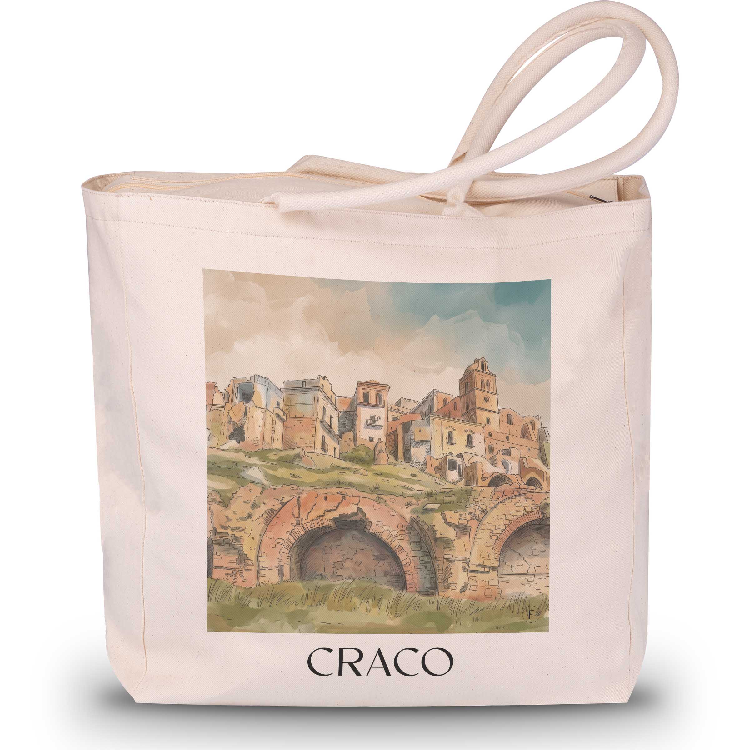 craco-basilikata-italien-einkaufstasche-aquarell