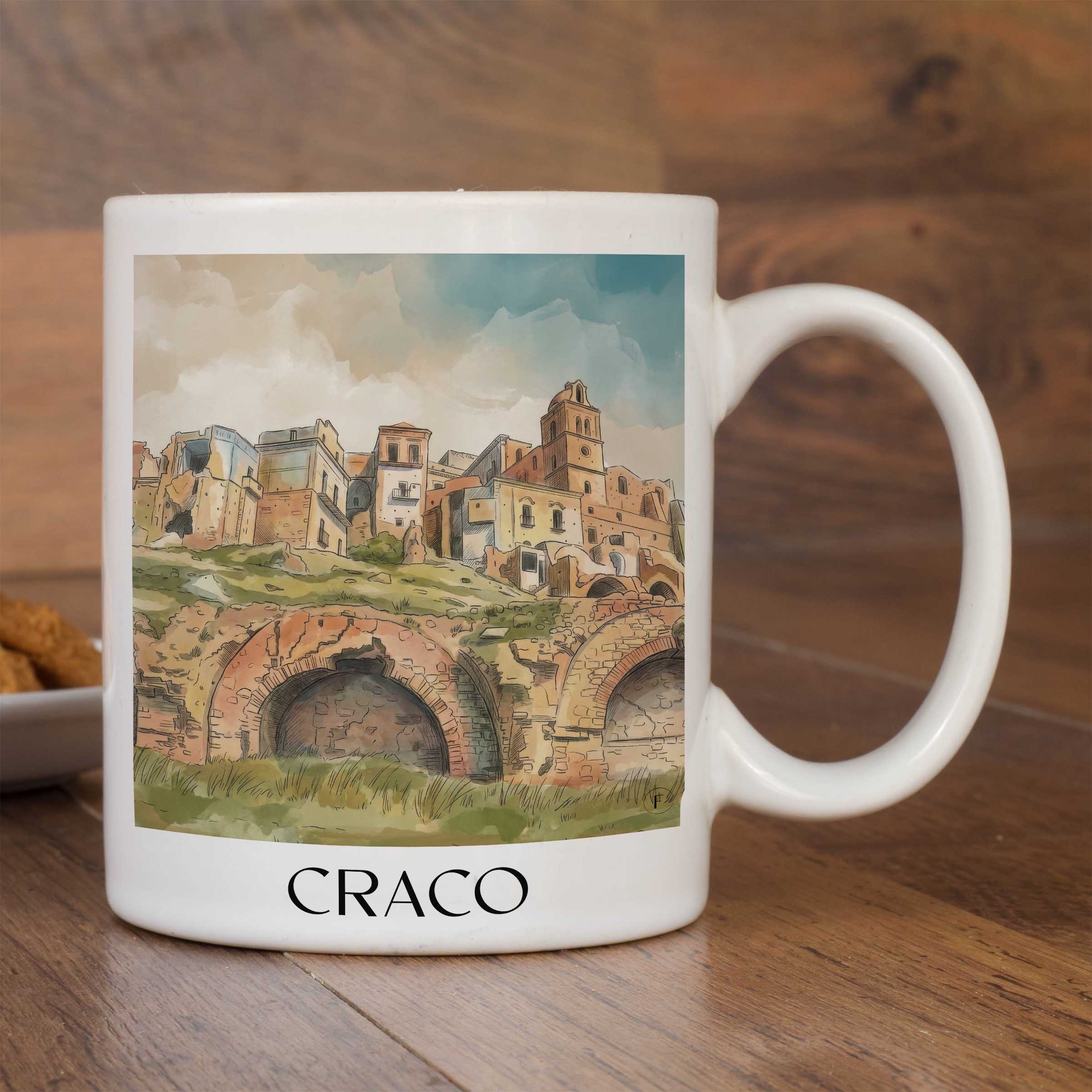 craco-basilikata-italien-kaffeebecher-aquarell