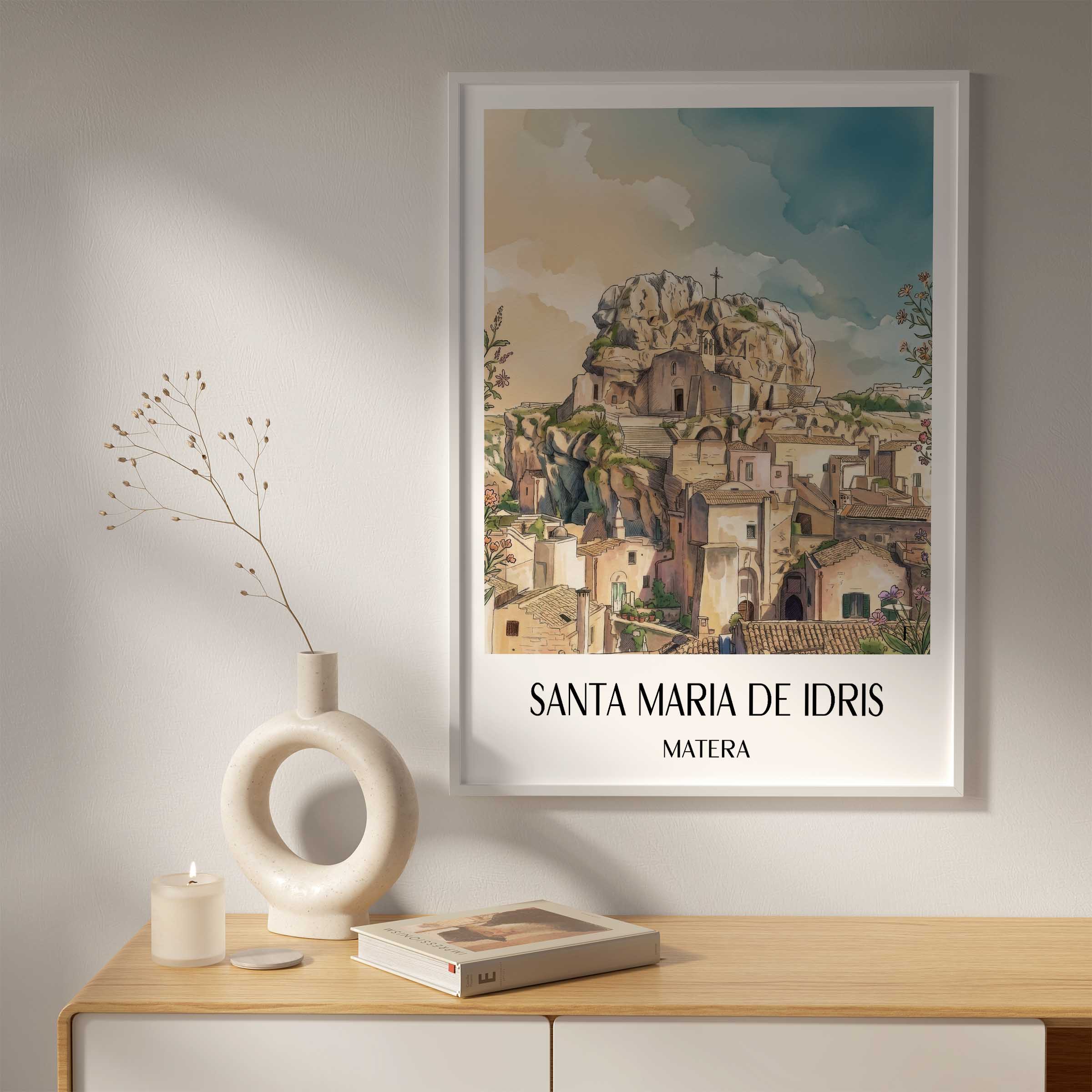 santa-maria-de-idris-matera-italien-poster-aquarell