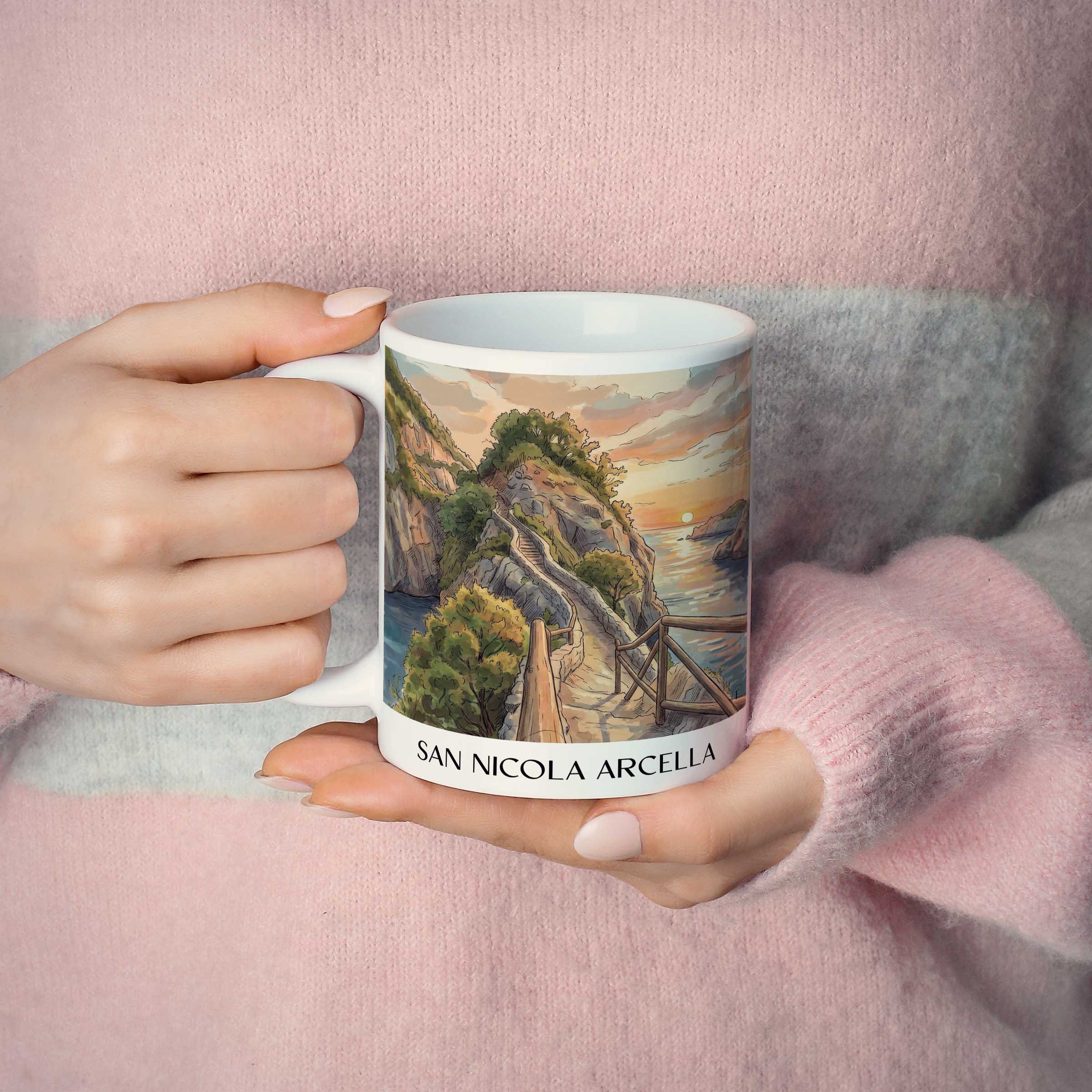 san-nicola-arcella-kalabrien-italien-kaffeebecher-aquarell