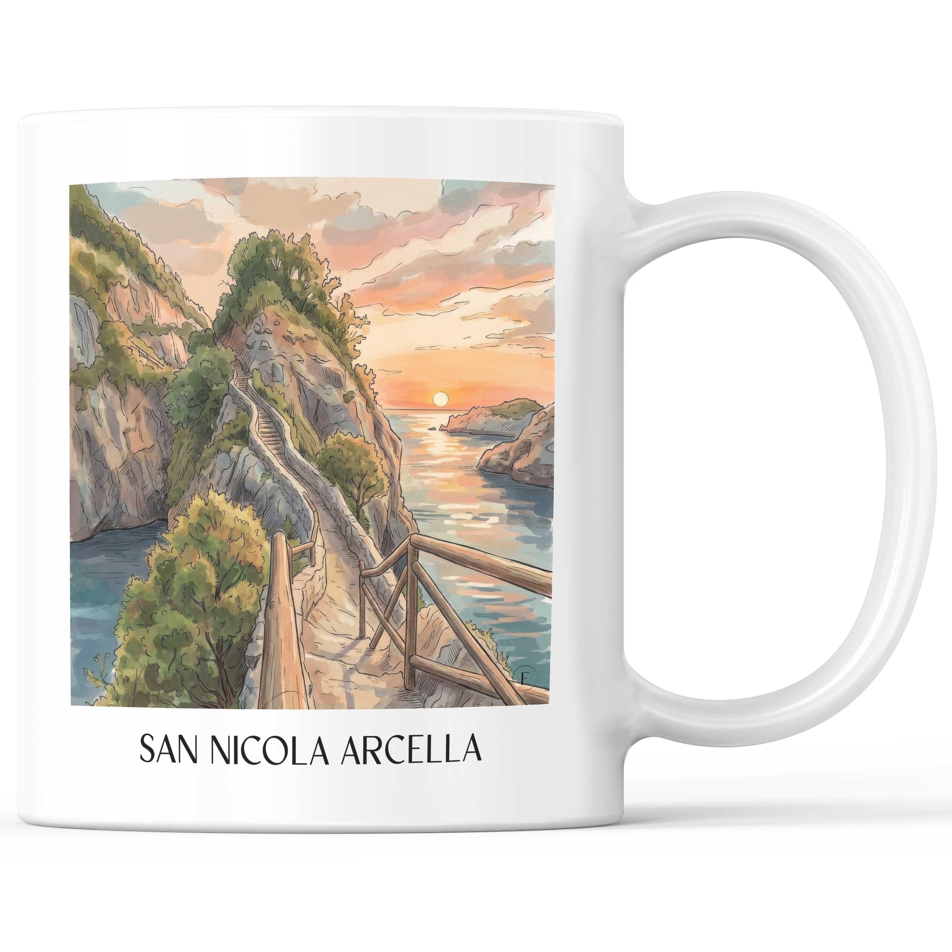 san-nicola-arcella-kalabrien-italien-kaffeebecher-aquarell