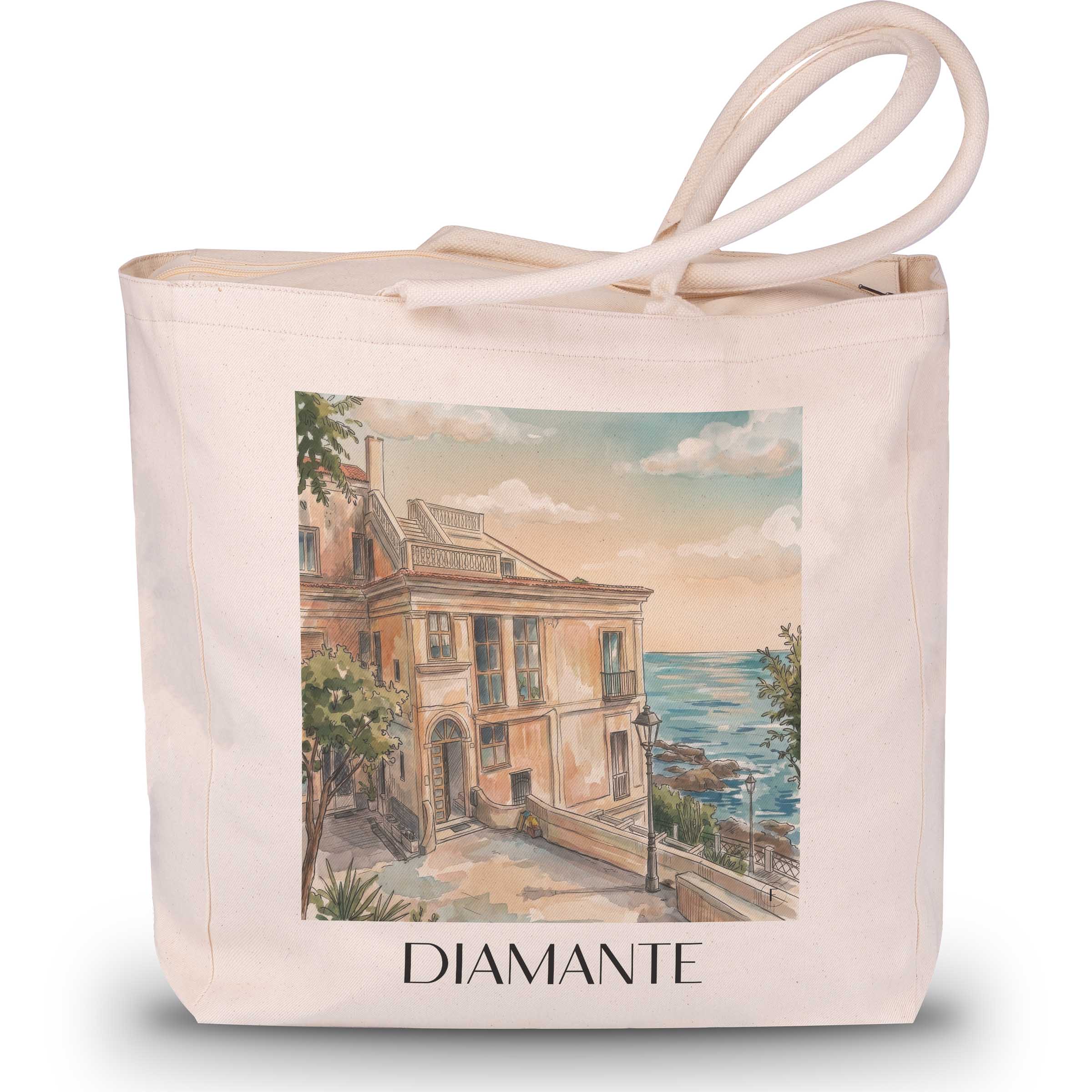 diamante-kalabrien-italien-einkaufstasche-aquarell
