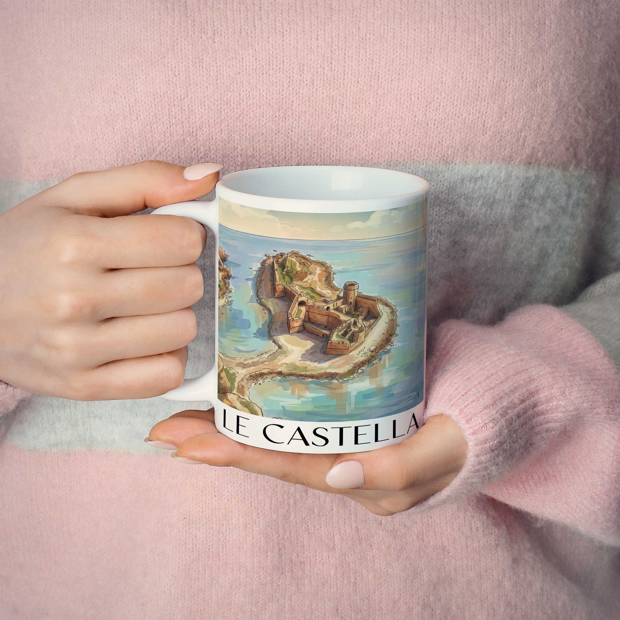 le-castella-kalabrien-italien-kaffeebecher-aquarell
