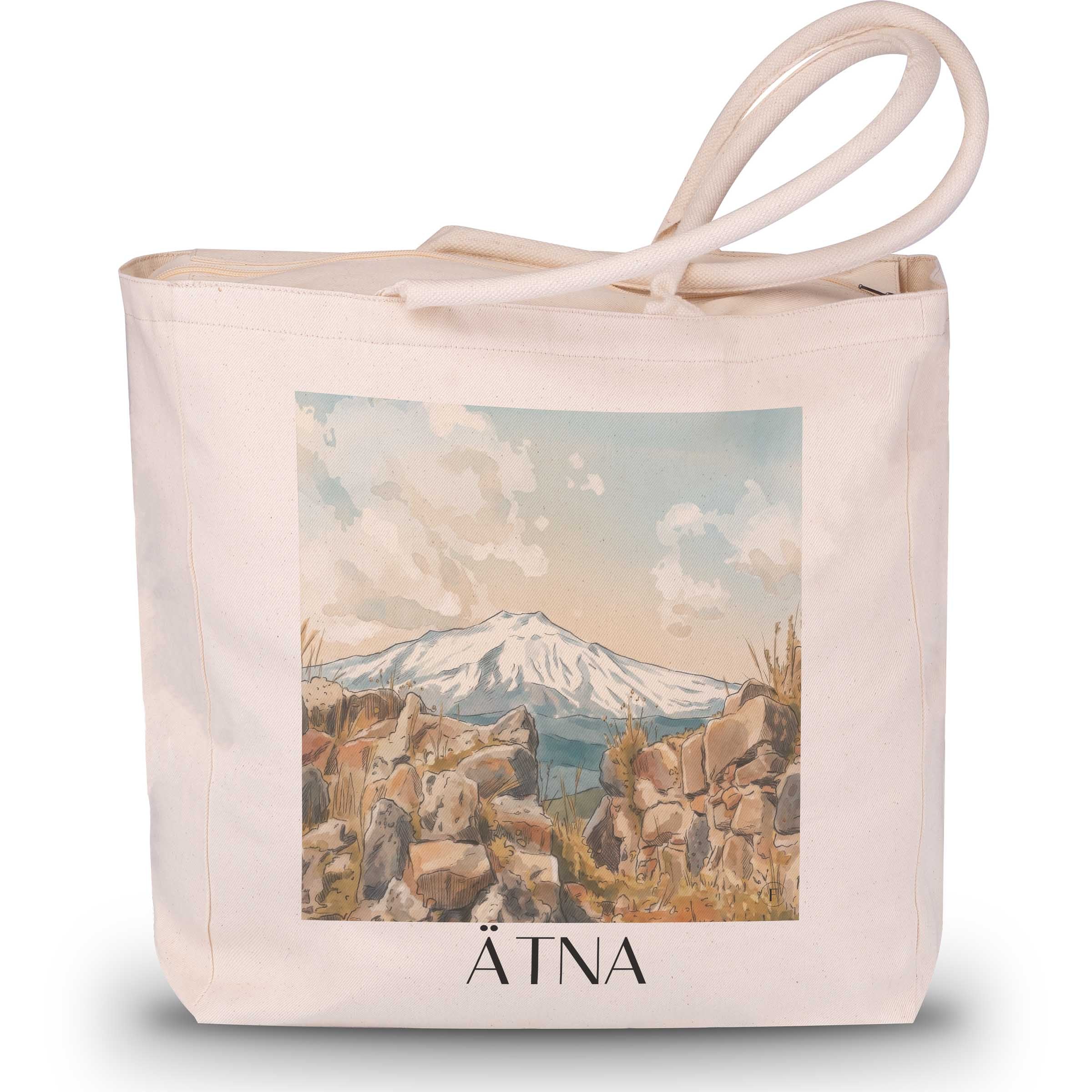 ätna-sizilien-italien-einkaufstasche-aquarell
