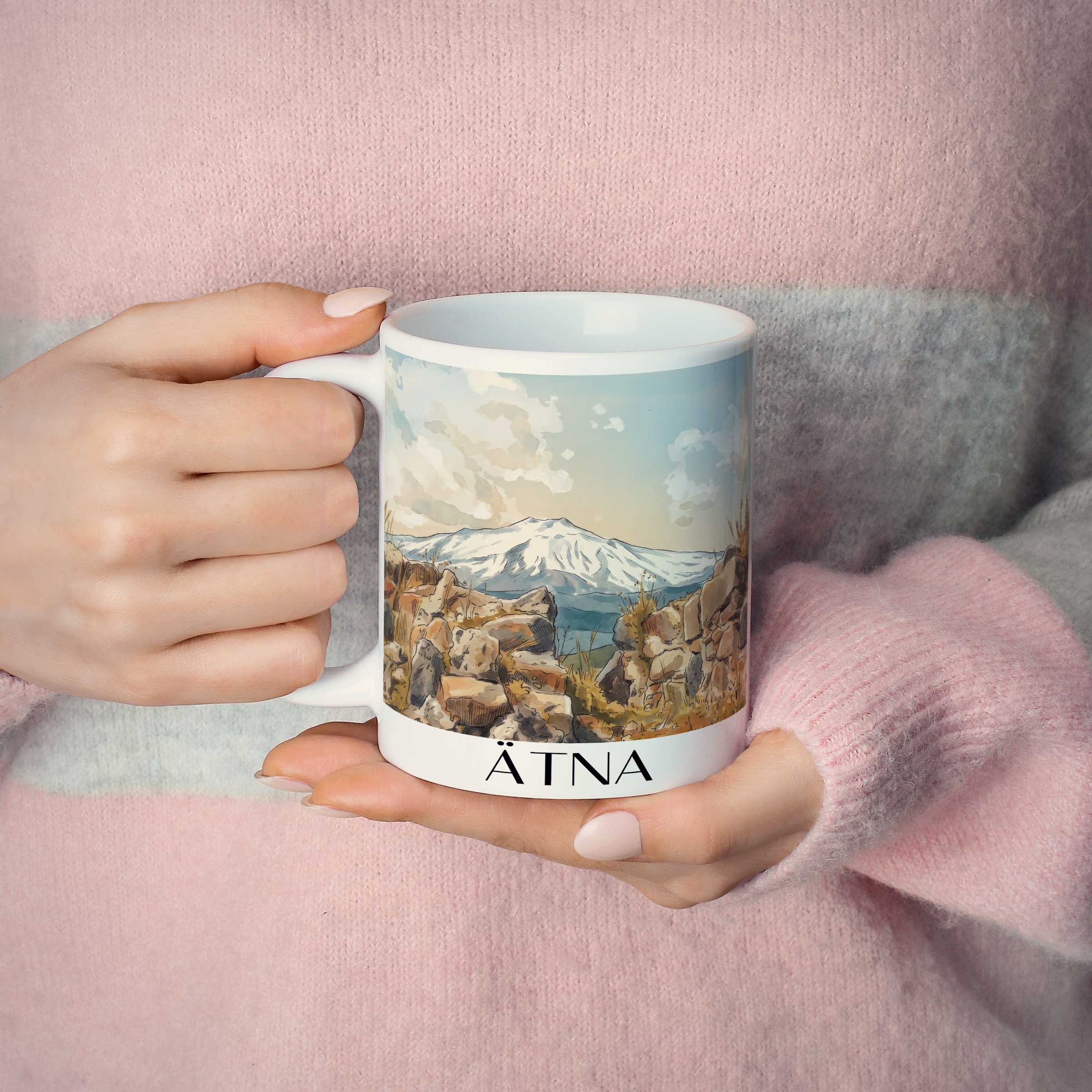 ätna-sizilien-italien-kaffeebecher-aquarell