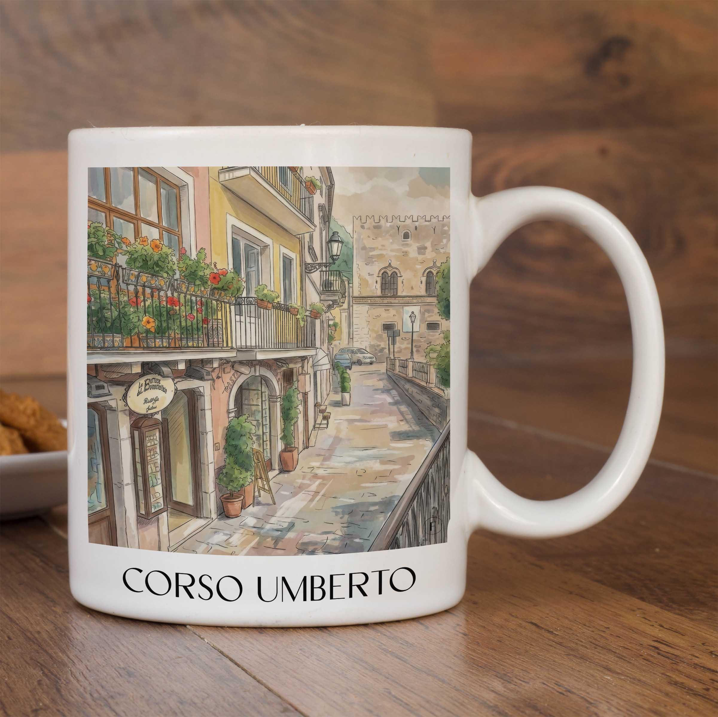 corso-umberto-taormina-italien-kaffeebecher-aquarell
