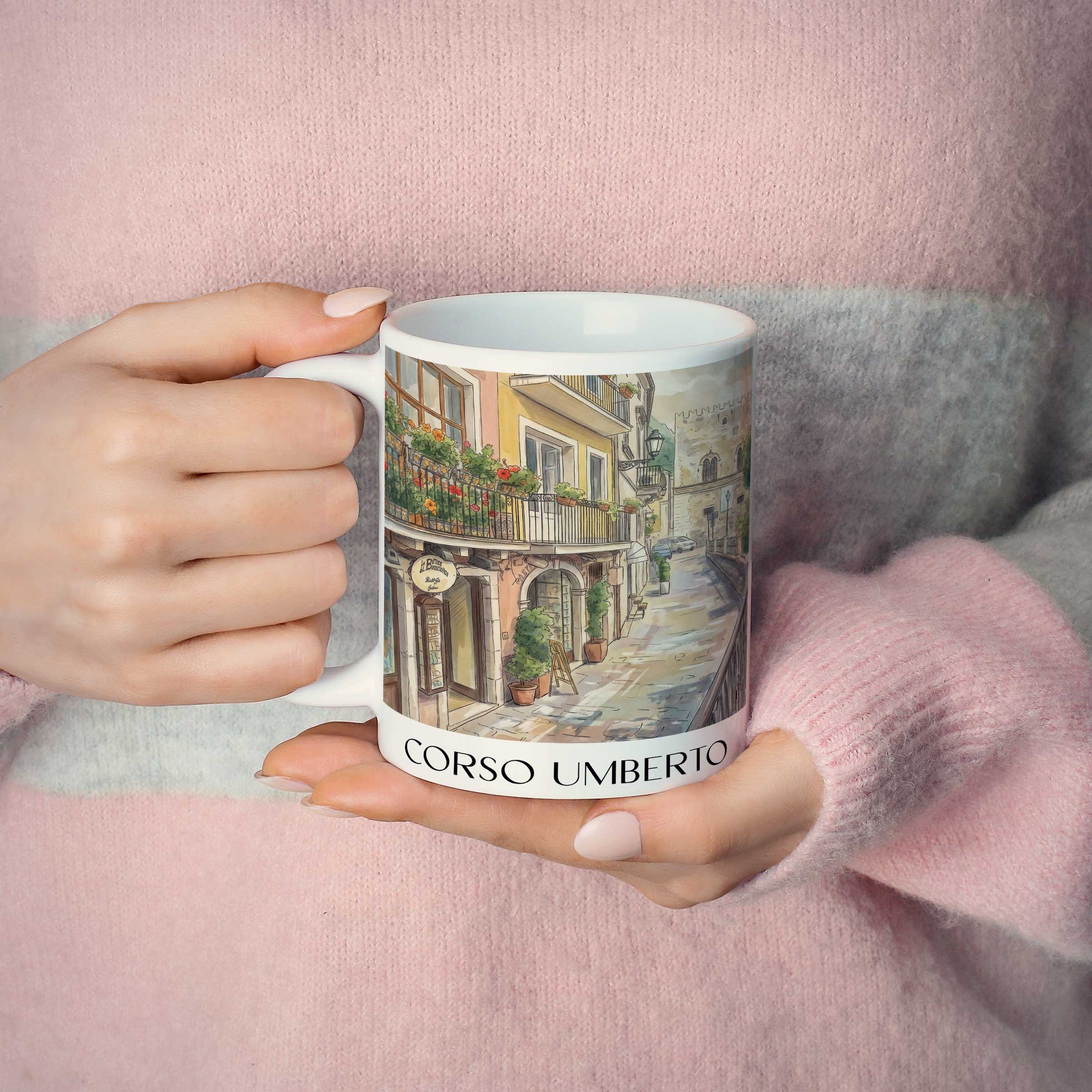 corso-umberto-taormina-italien-kaffeebecher-aquarell