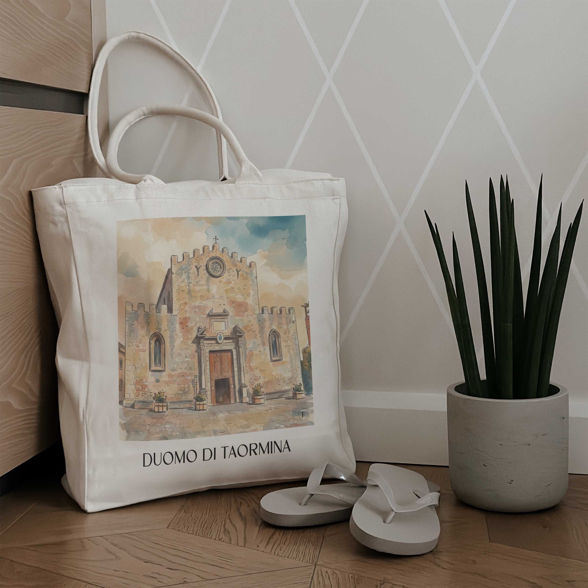 duomo-di-taormina-sizilien-italien-einkaufstasche-aquarell