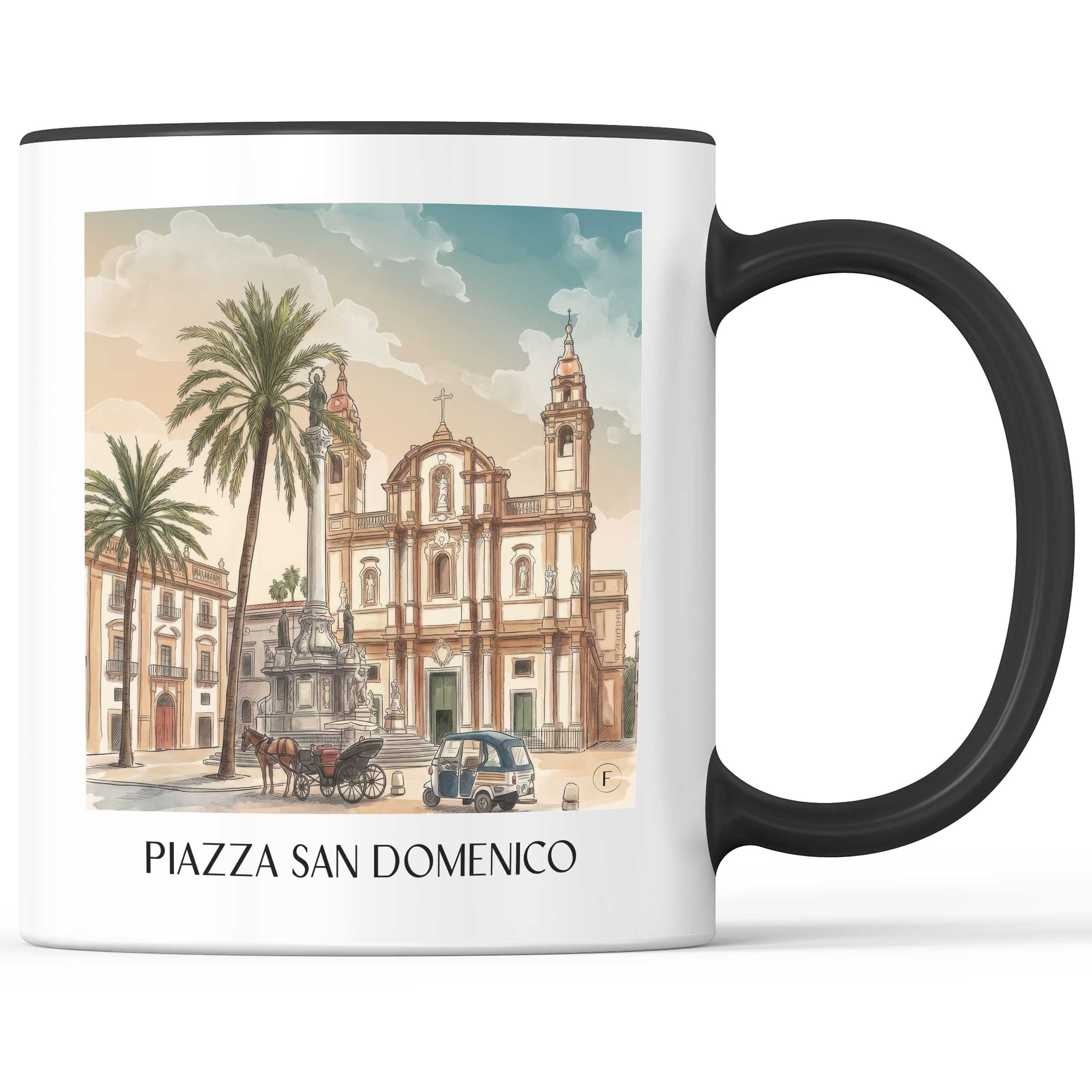 piazza-san-domenico--palermo-italien-kaffeebecher-aquarell