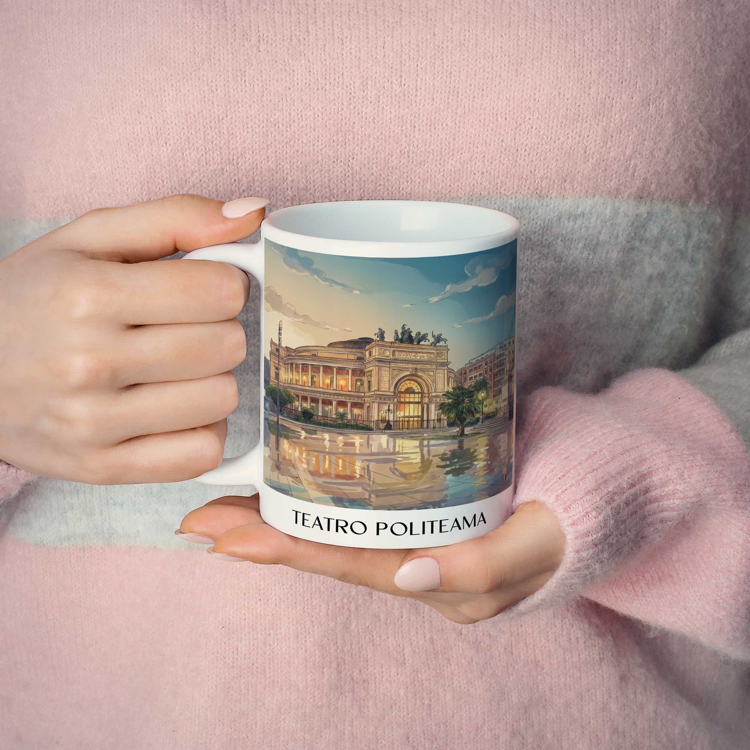 teatro-politeama-palermo-italien-kaffeebecher-aquarell