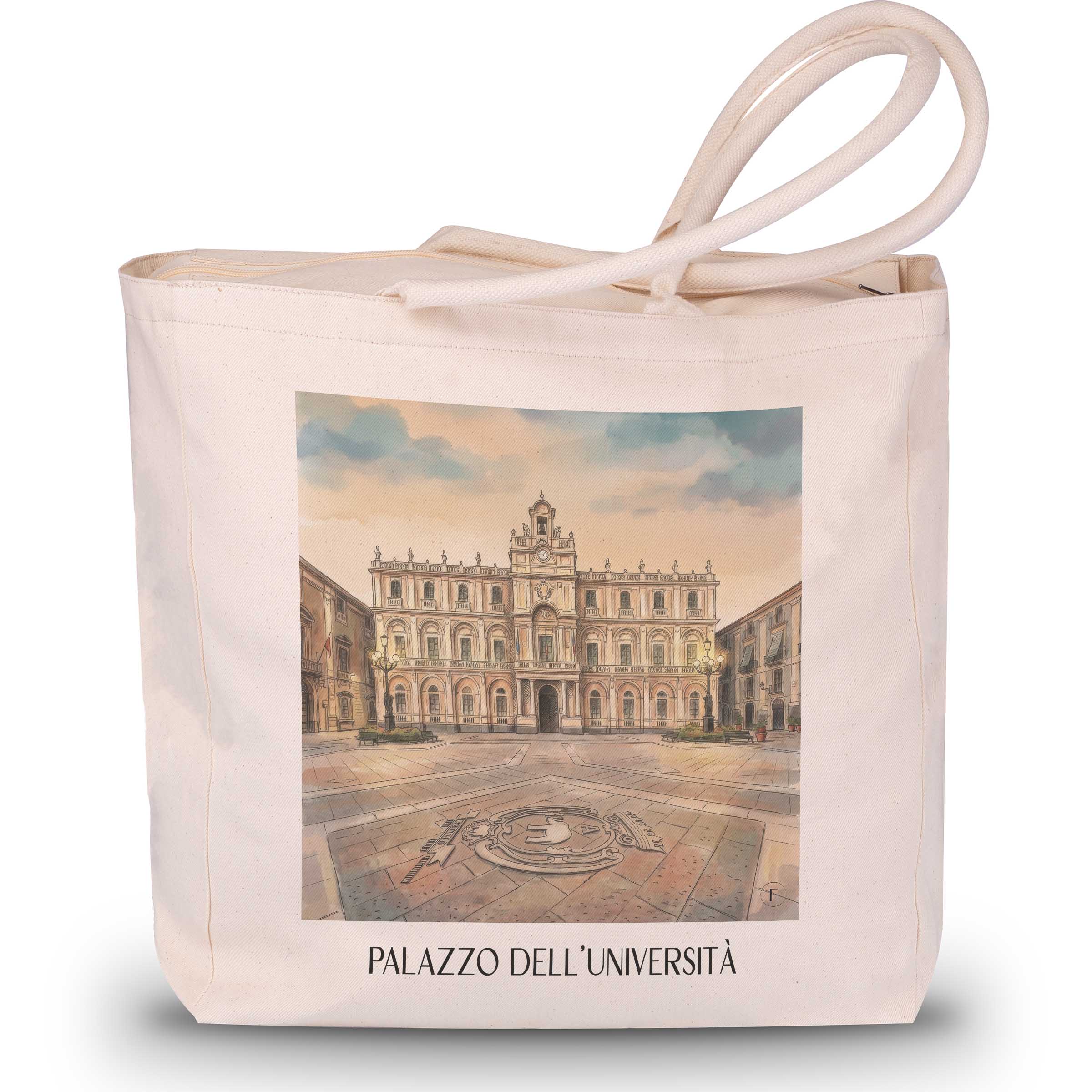 Palazzo dell´Università Shopping Tasche - Catania - Italien Tote Bag - Einkaufstasche im Aquarell Stil