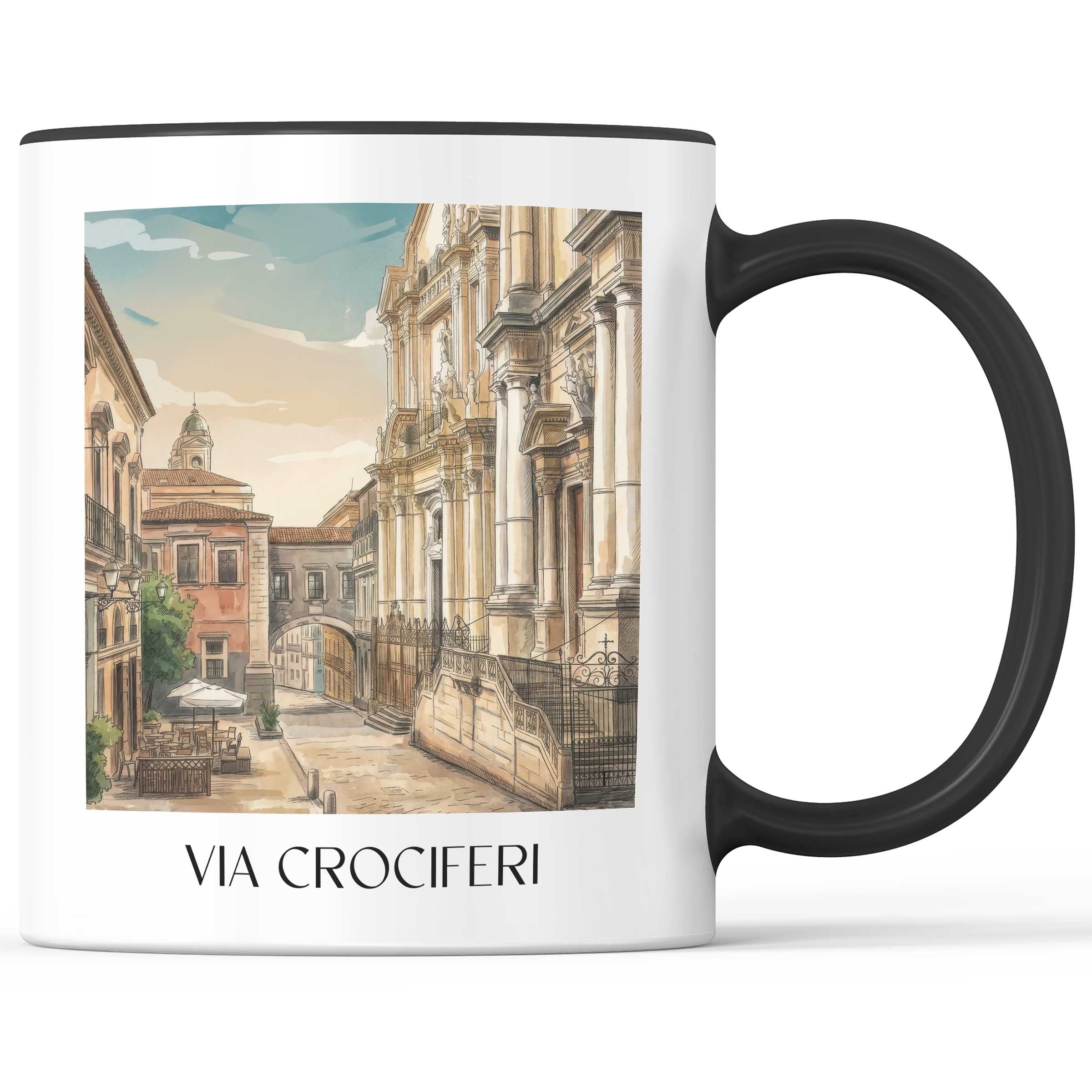 via-crociferi-catania-italien-kaffeebecher-aquarell