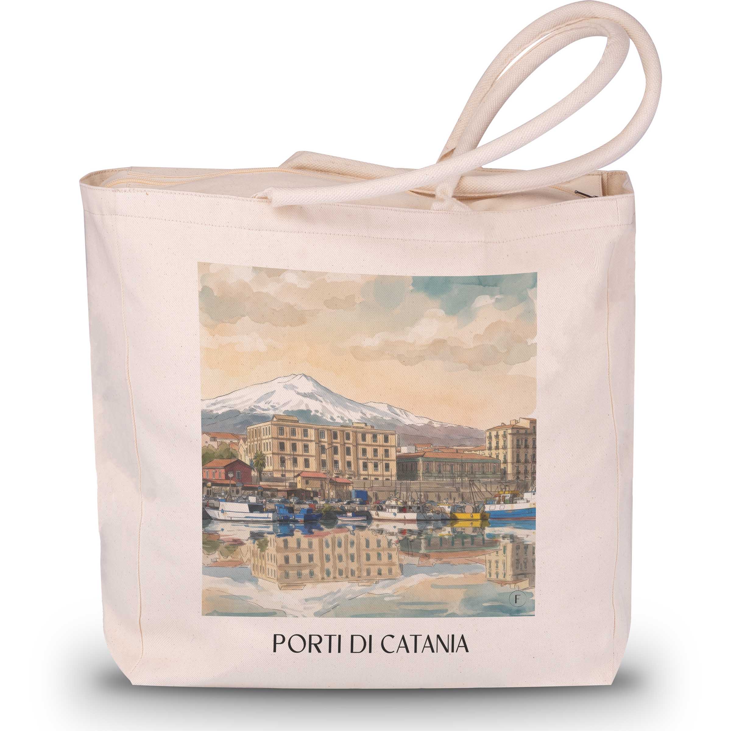 porti-di-catania-sizilien-italien-einkaufstasche-aquarell