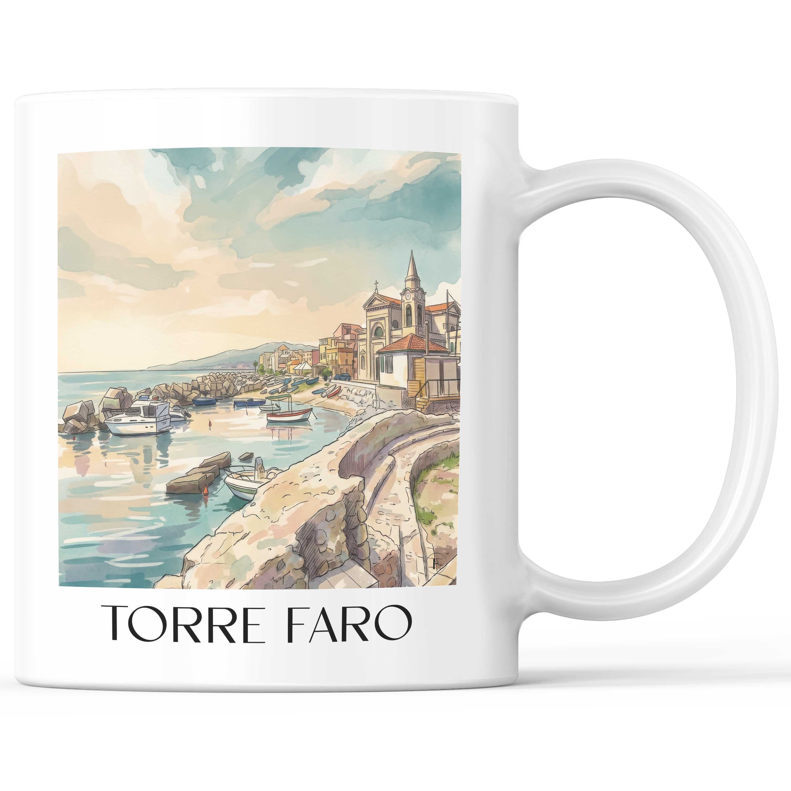 torre-faro-messina-italien-kaffeebecher-aquarell