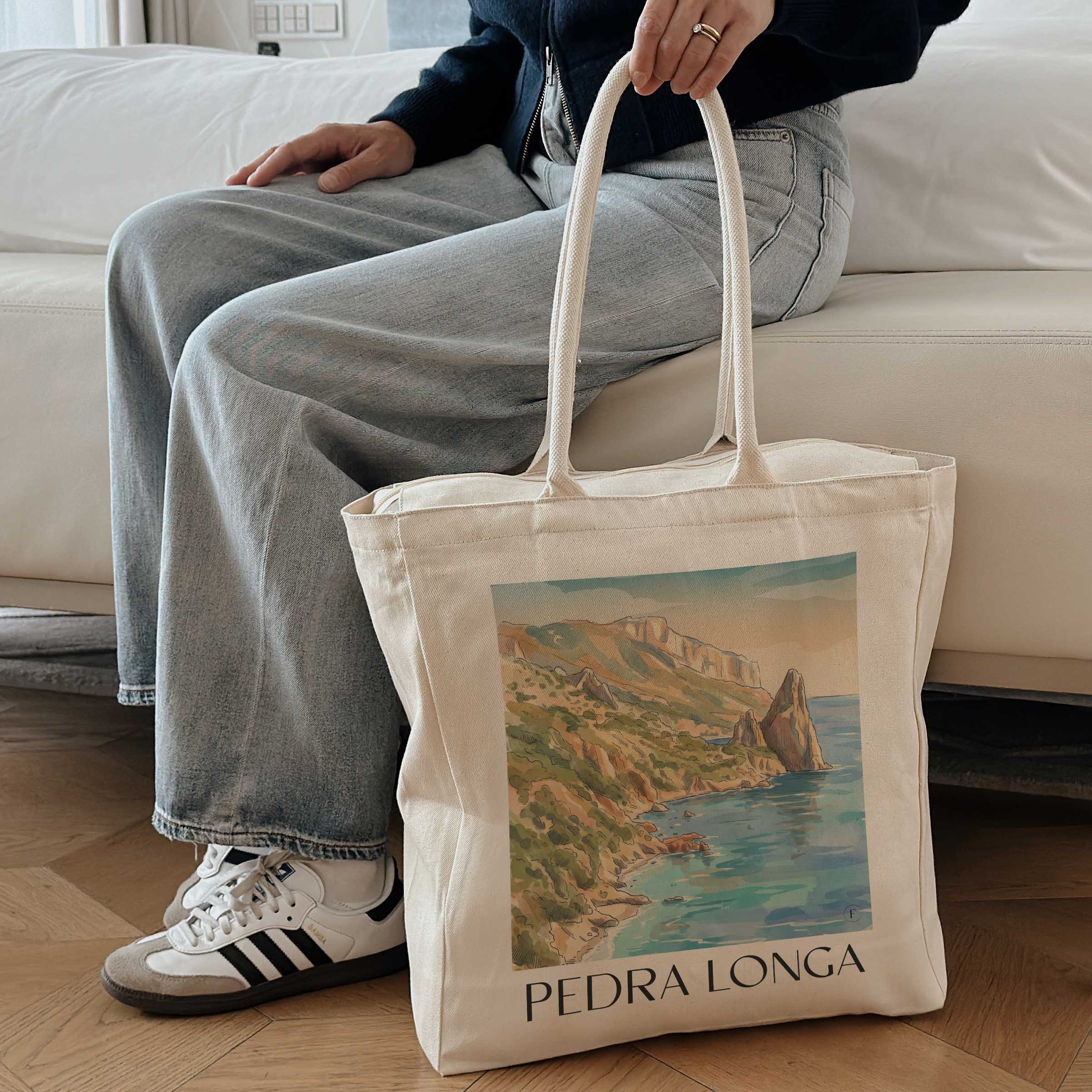 pedra-longa-sardinien-italien-einkaufstasche-aquarell