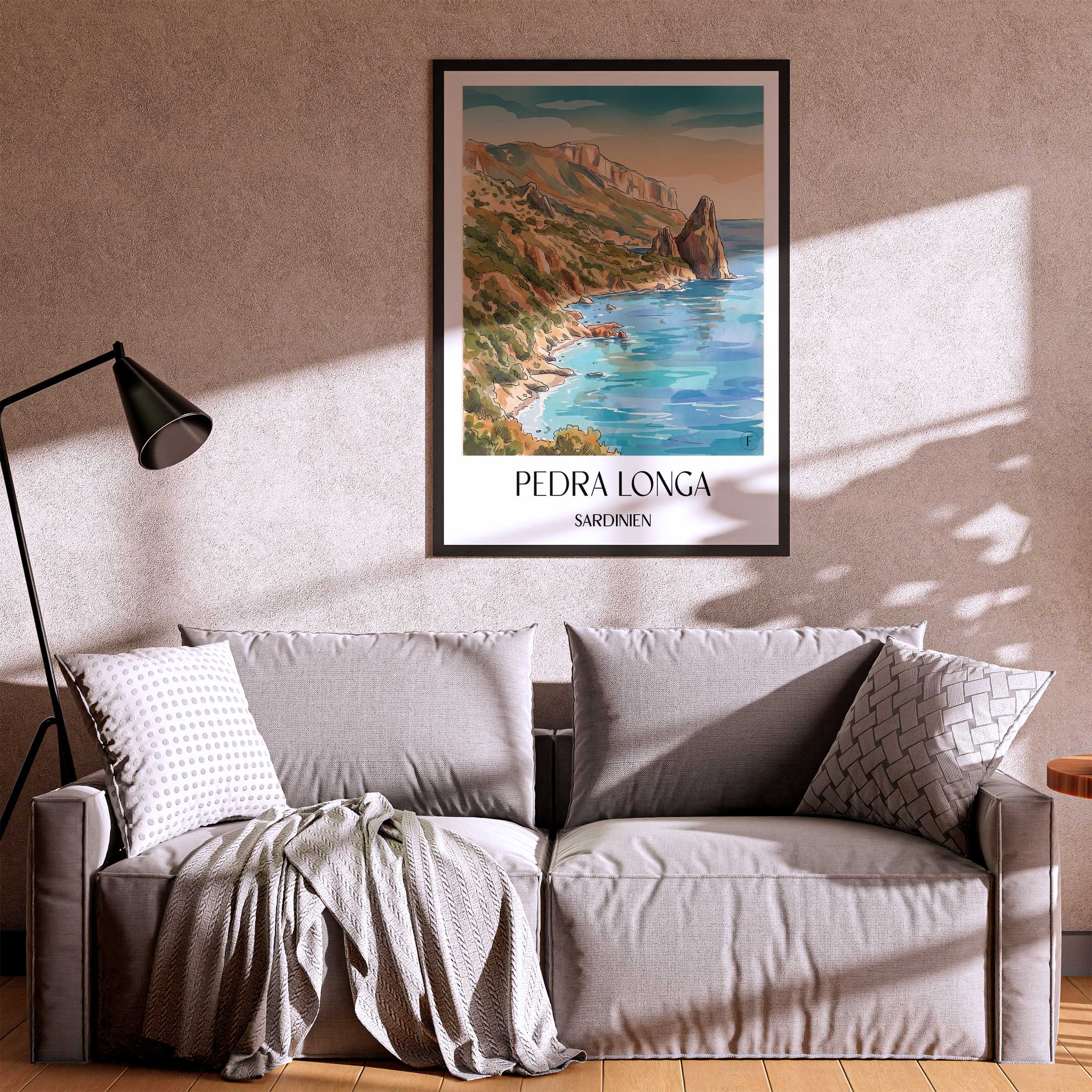 pedra-longa-sardinien-italien-poster-aquarell