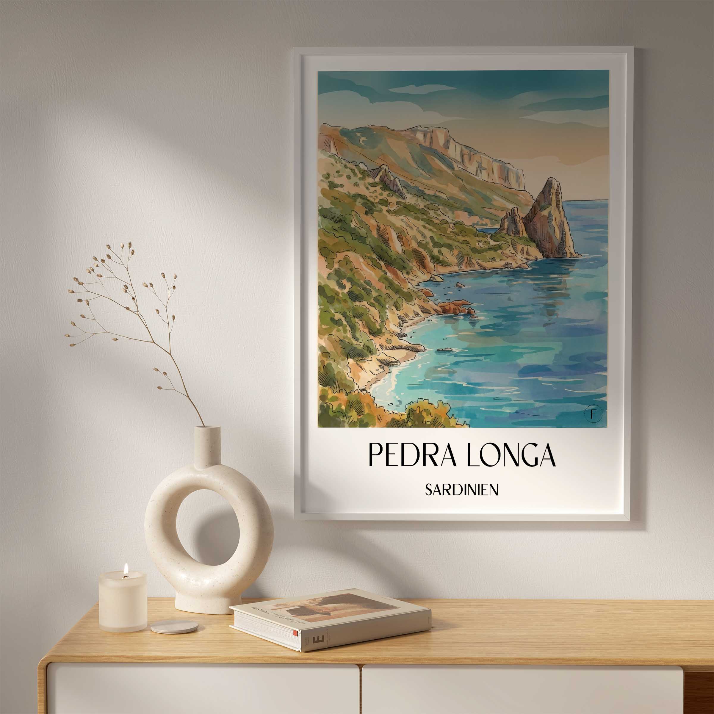 pedra-longa-sardinien-italien-poster-aquarell