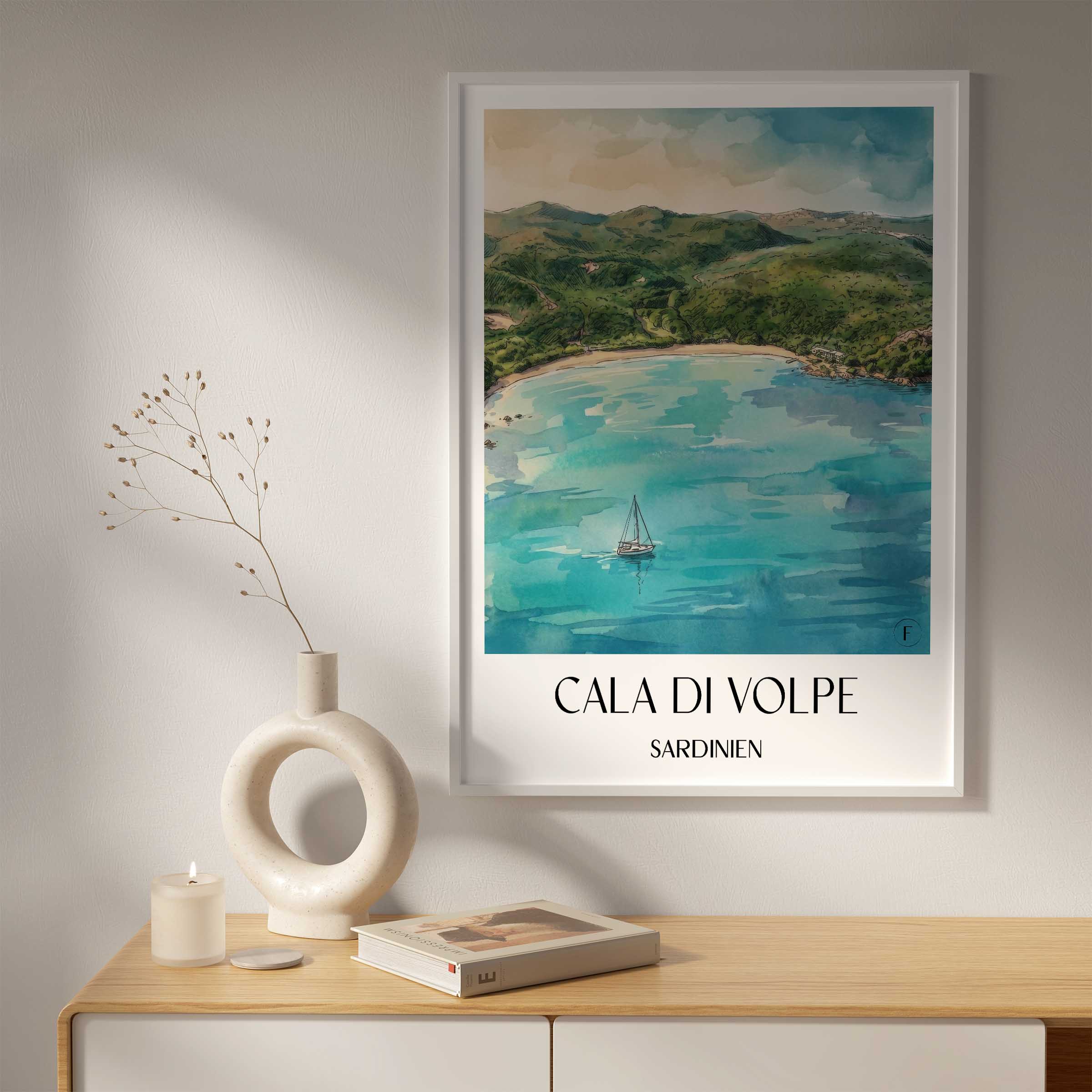 cala-di-volpe-sardinien-italien-poster-aquarell
