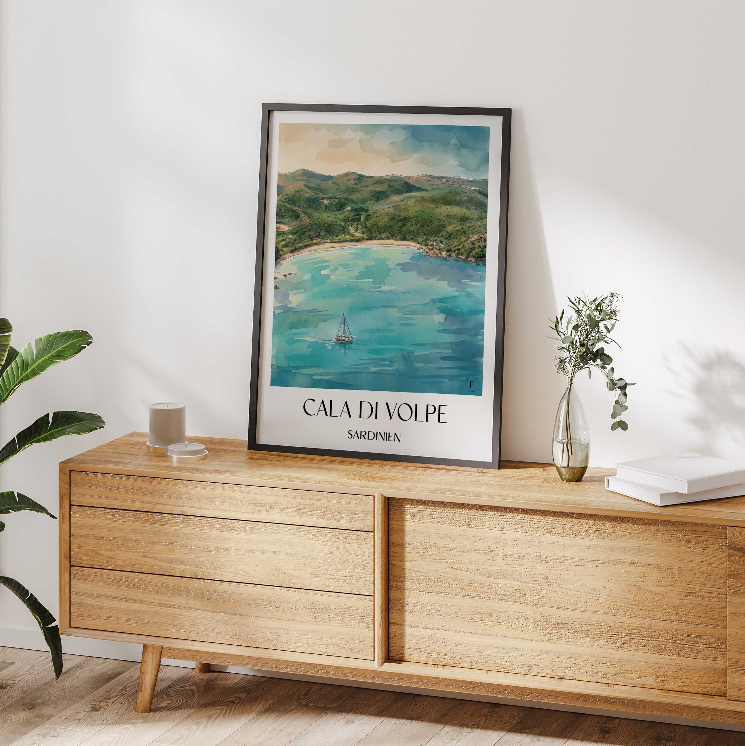 cala-di-volpe-sardinien-italien-poster-aquarell