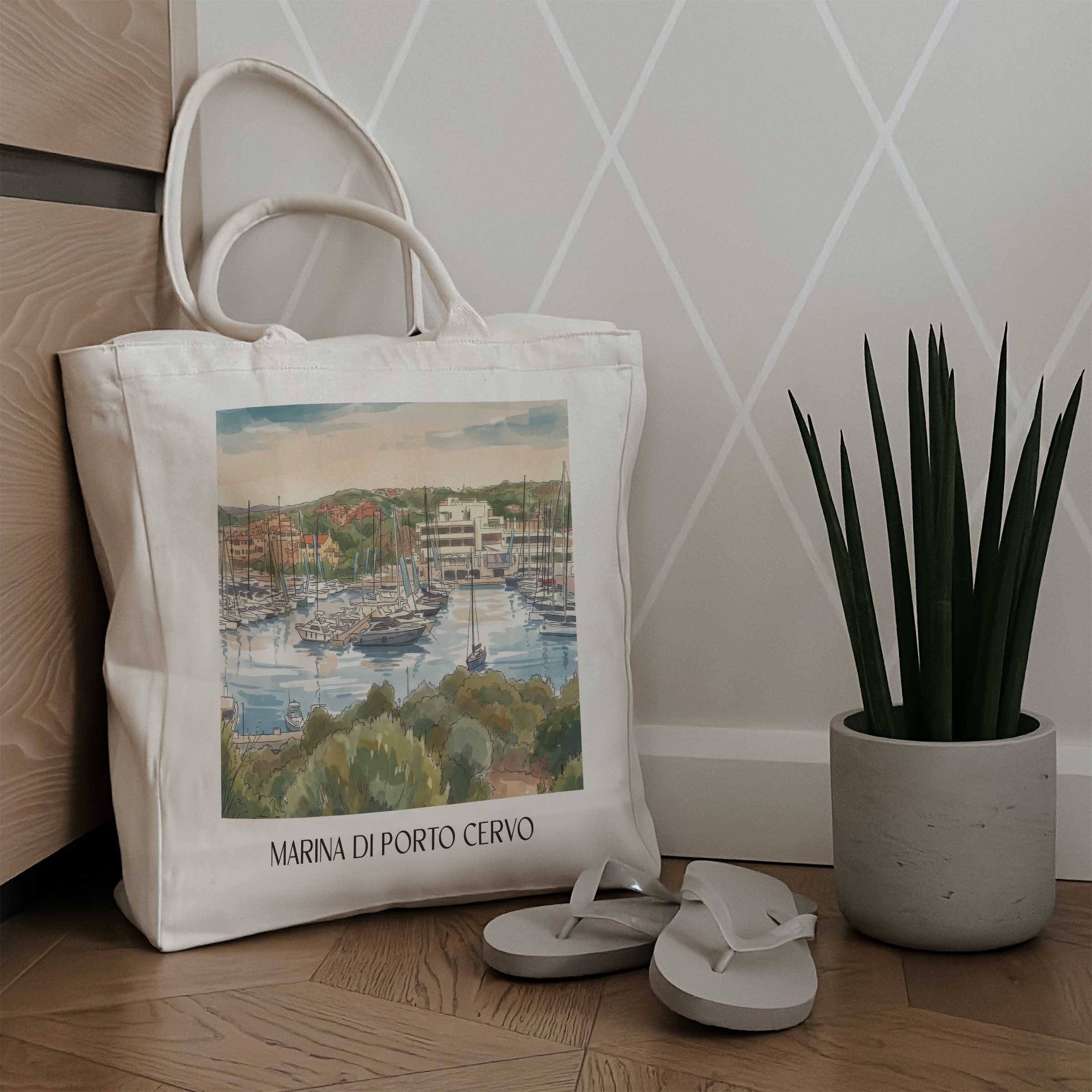 marina-di-porto-cervo-sardinien-italien-einkaufstasche-aquarell
