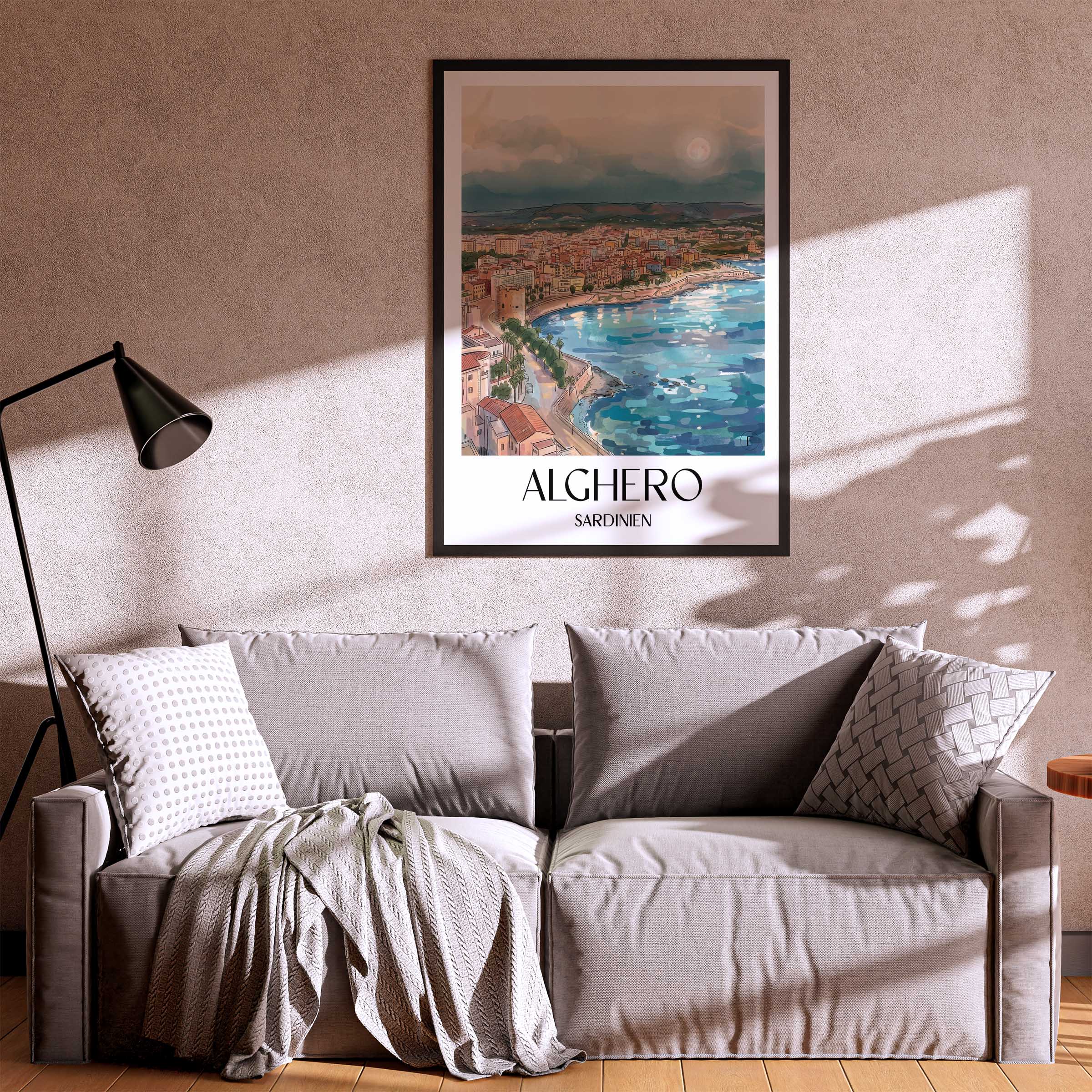 alghero-sardinien-italien-poster-aquarell