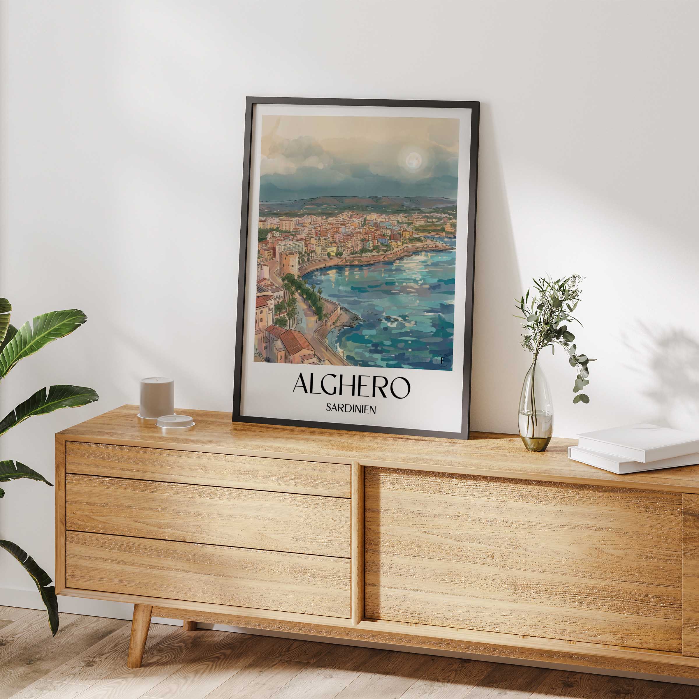 alghero-sardinien-italien-poster-aquarell
