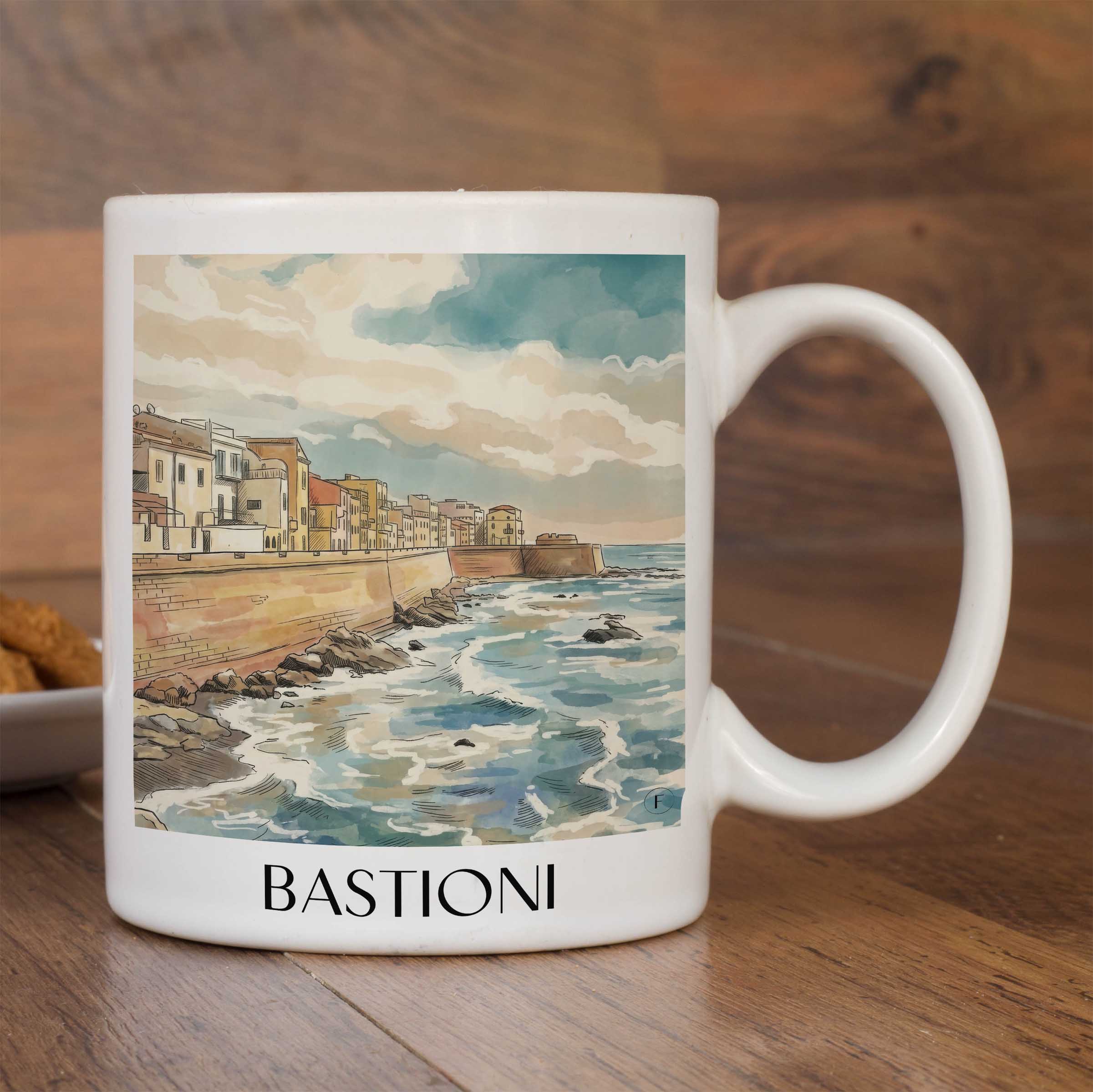 bastioni--alghero-italien-kaffeebecher-aquarell