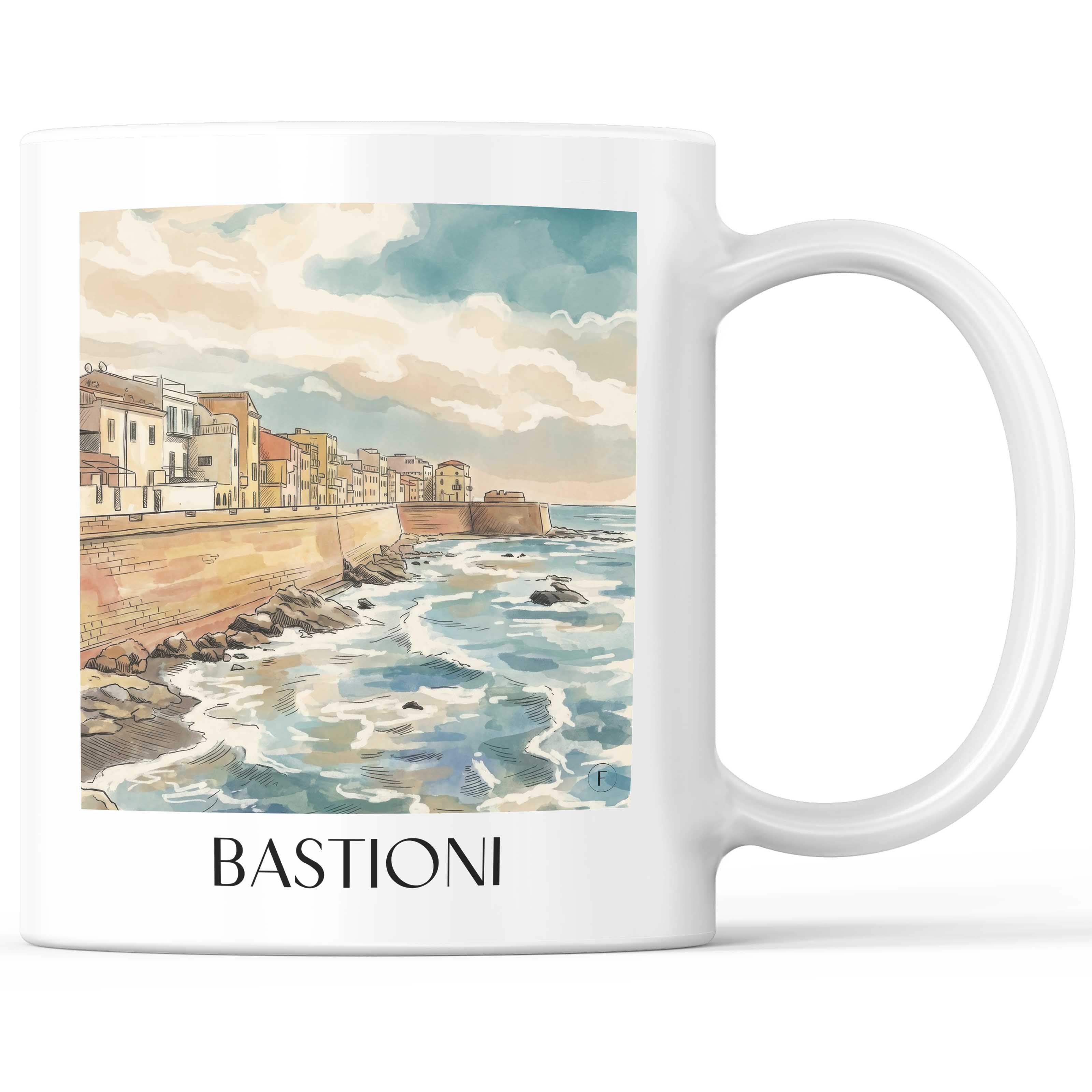 bastioni--alghero-italien-kaffeebecher-aquarell