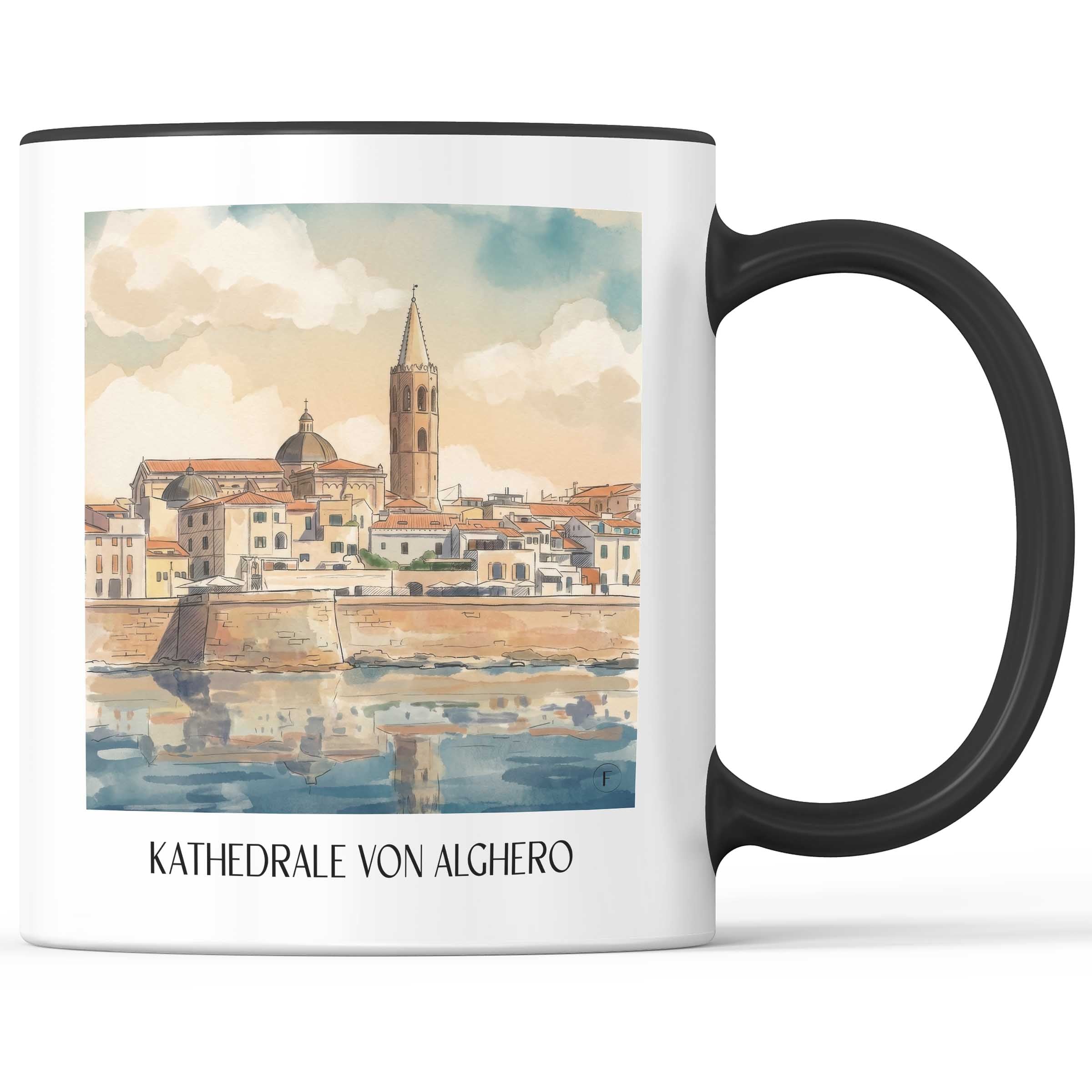 kathedrale-von-alghero-sardinien-italien-kaffeebecher-aquarell