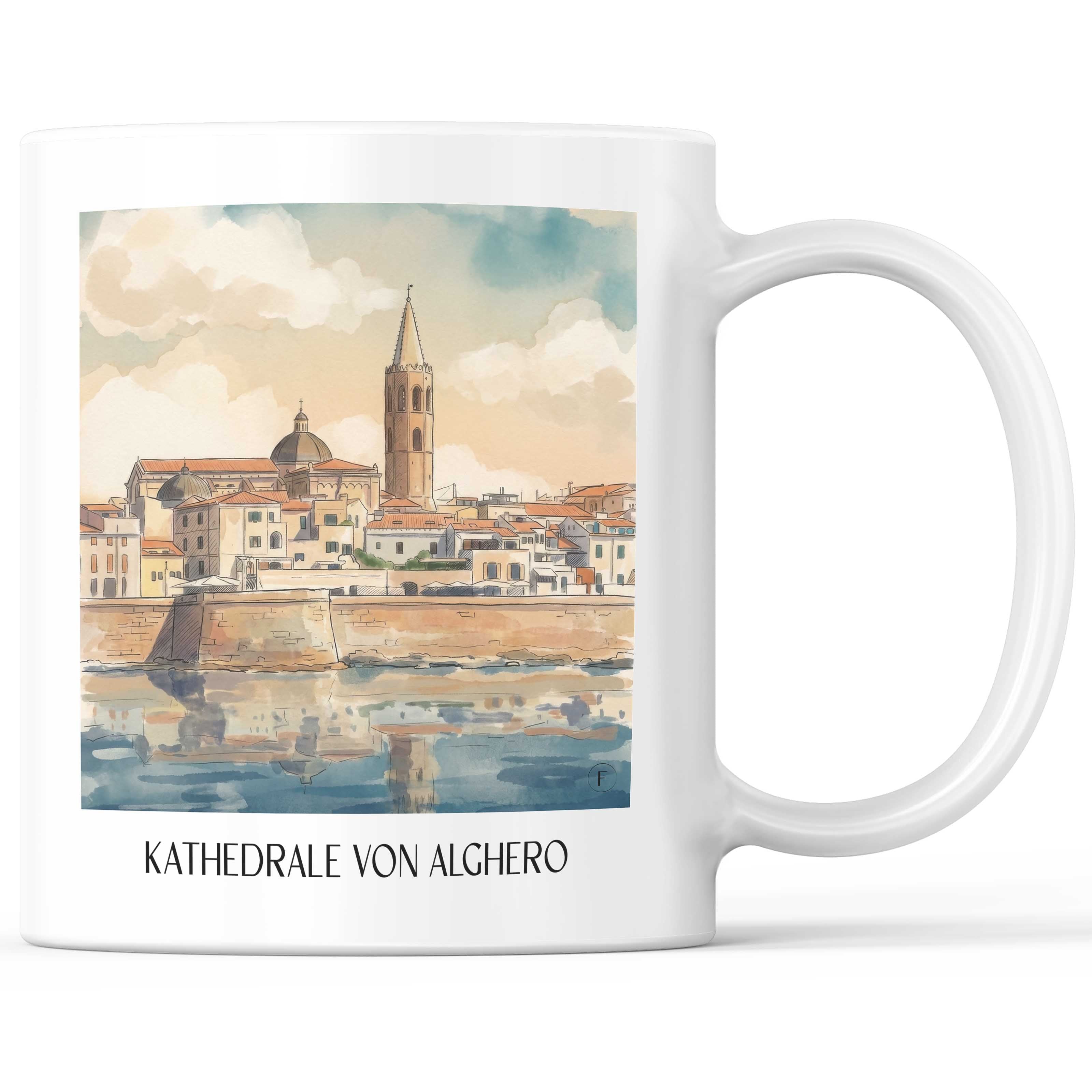 kathedrale-von-alghero-sardinien-italien-kaffeebecher-aquarell