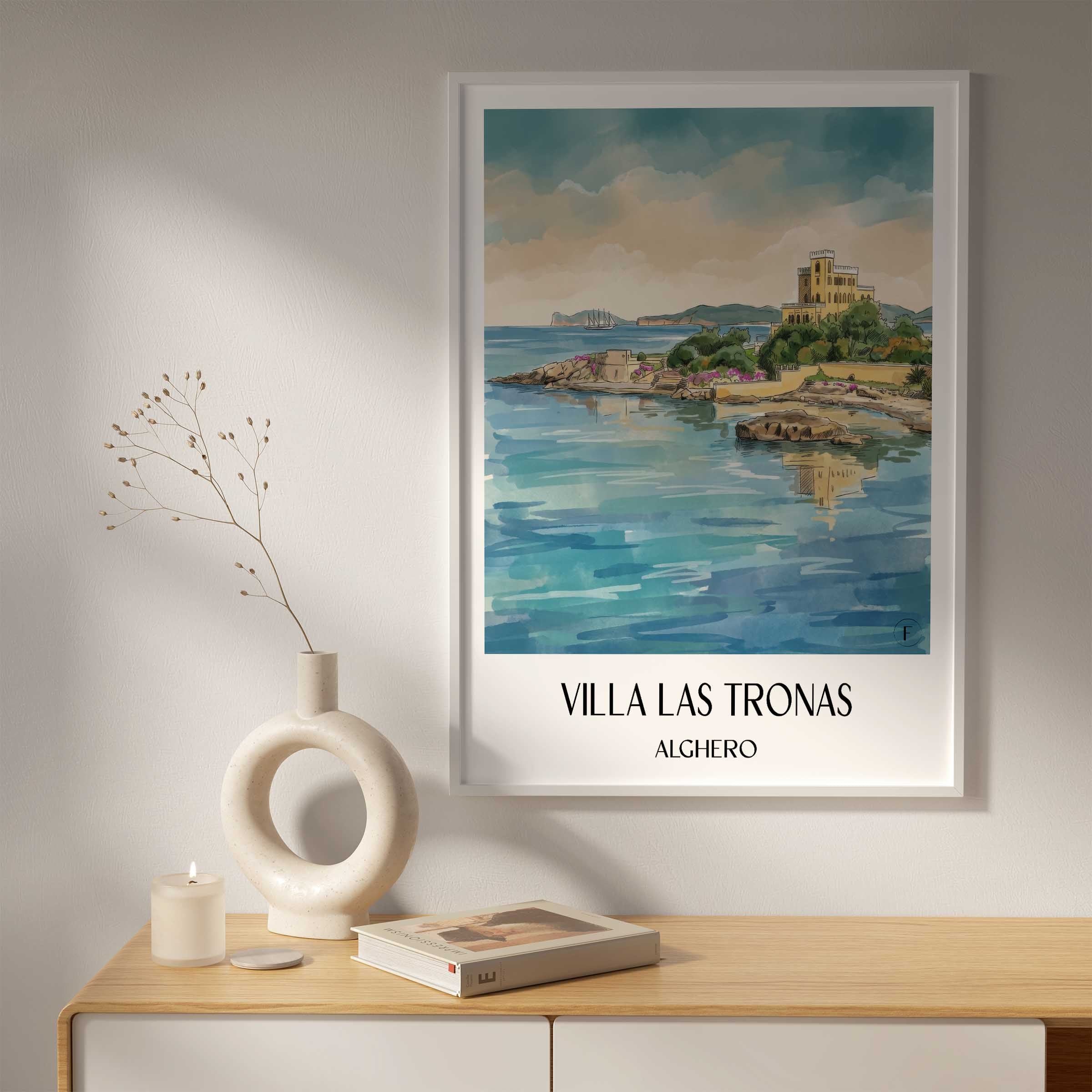 villa-las-tronas-alghero-italien-poster-aquarell