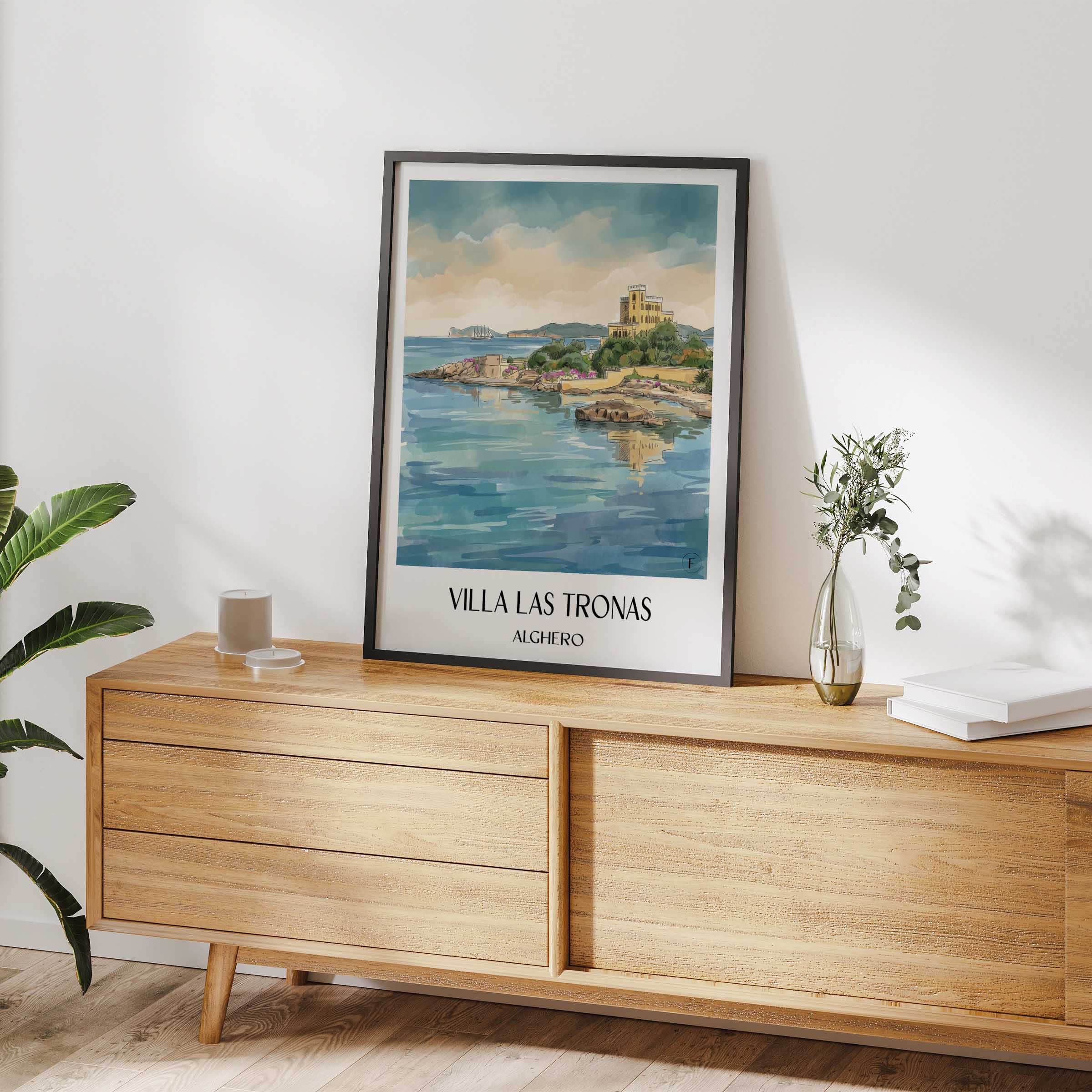 villa-las-tronas-alghero-italien-poster-aquarell