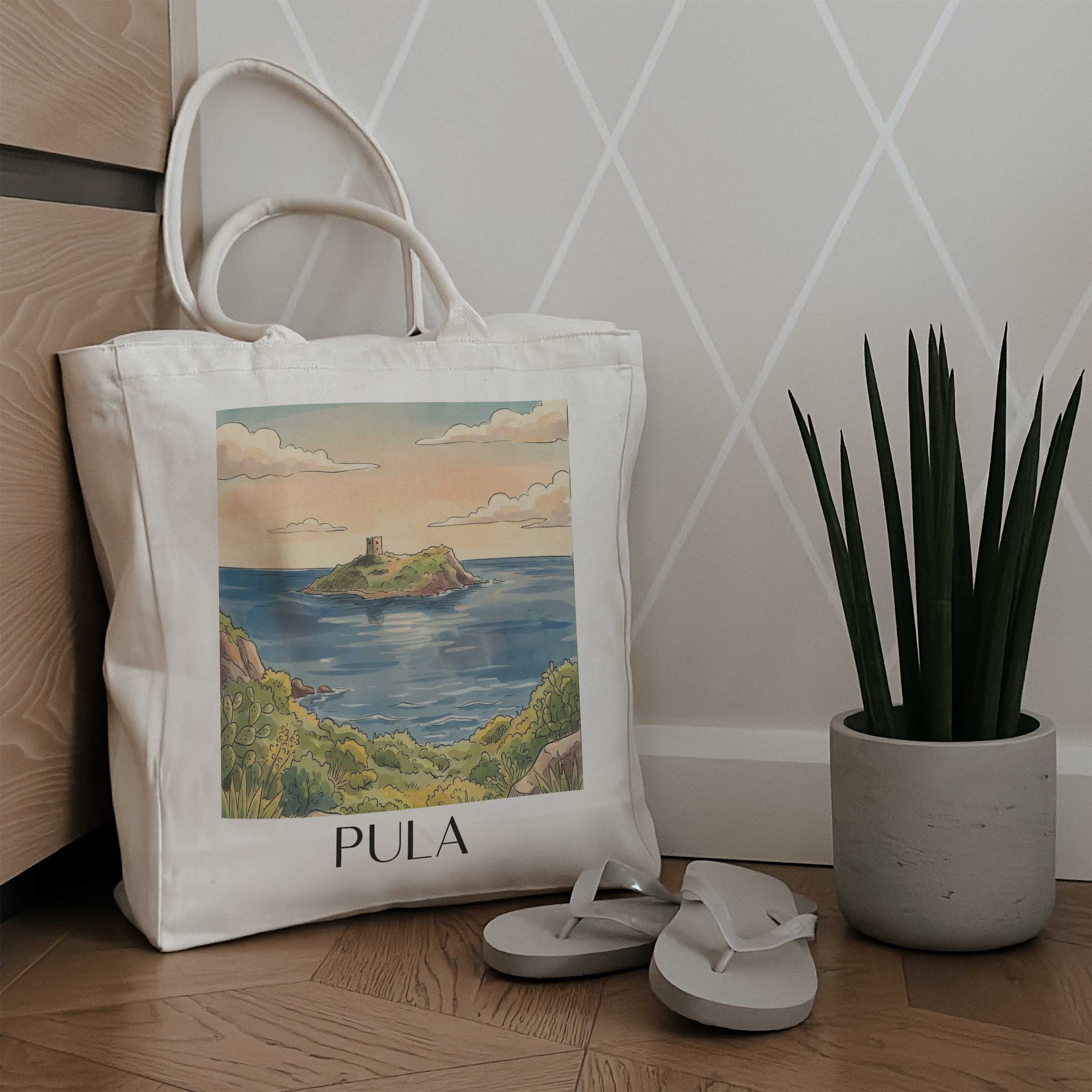 pula--sardinien-italien-einkaufstasche-aquarell