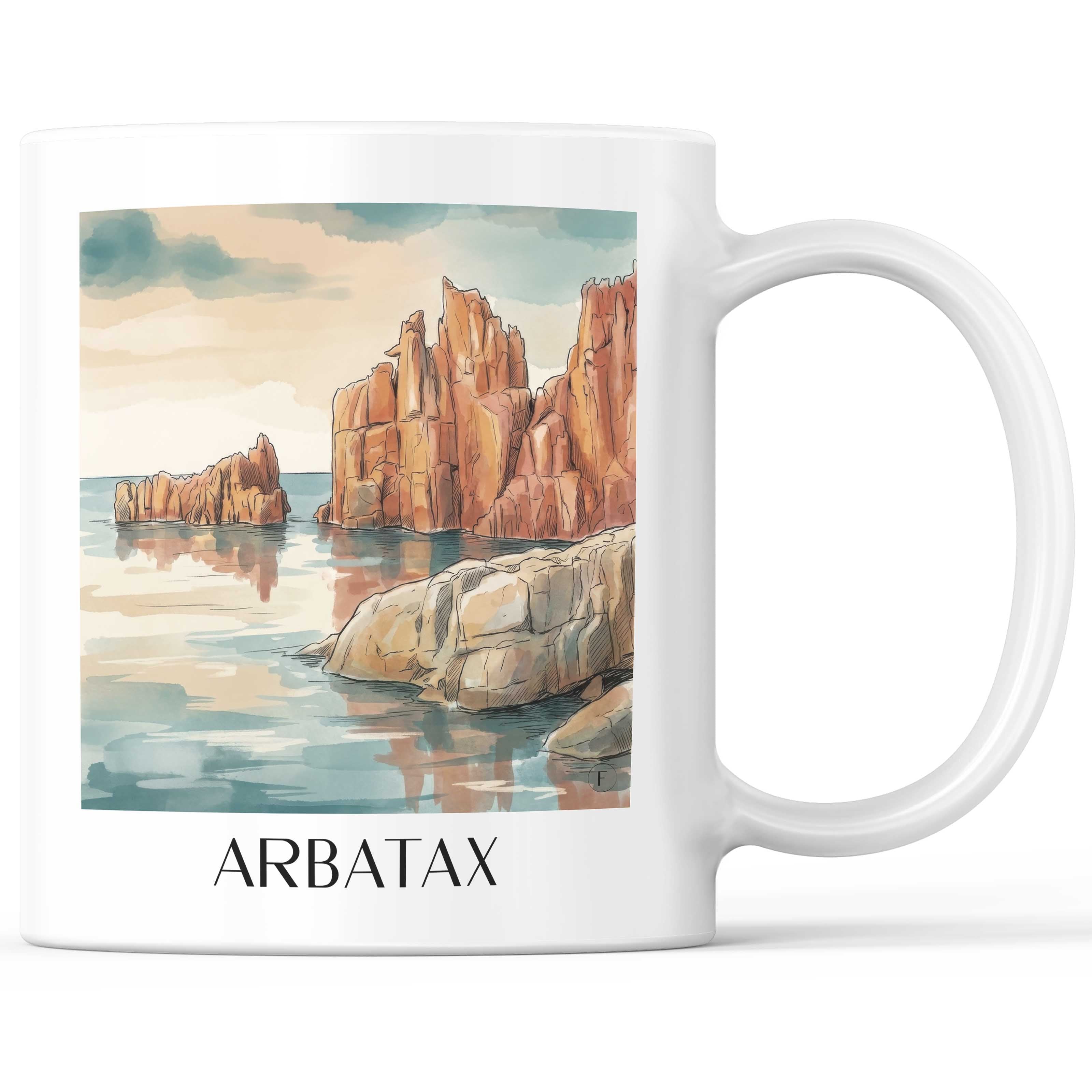 arbatax-sardinien-italien-kaffeebecher-aquarell
