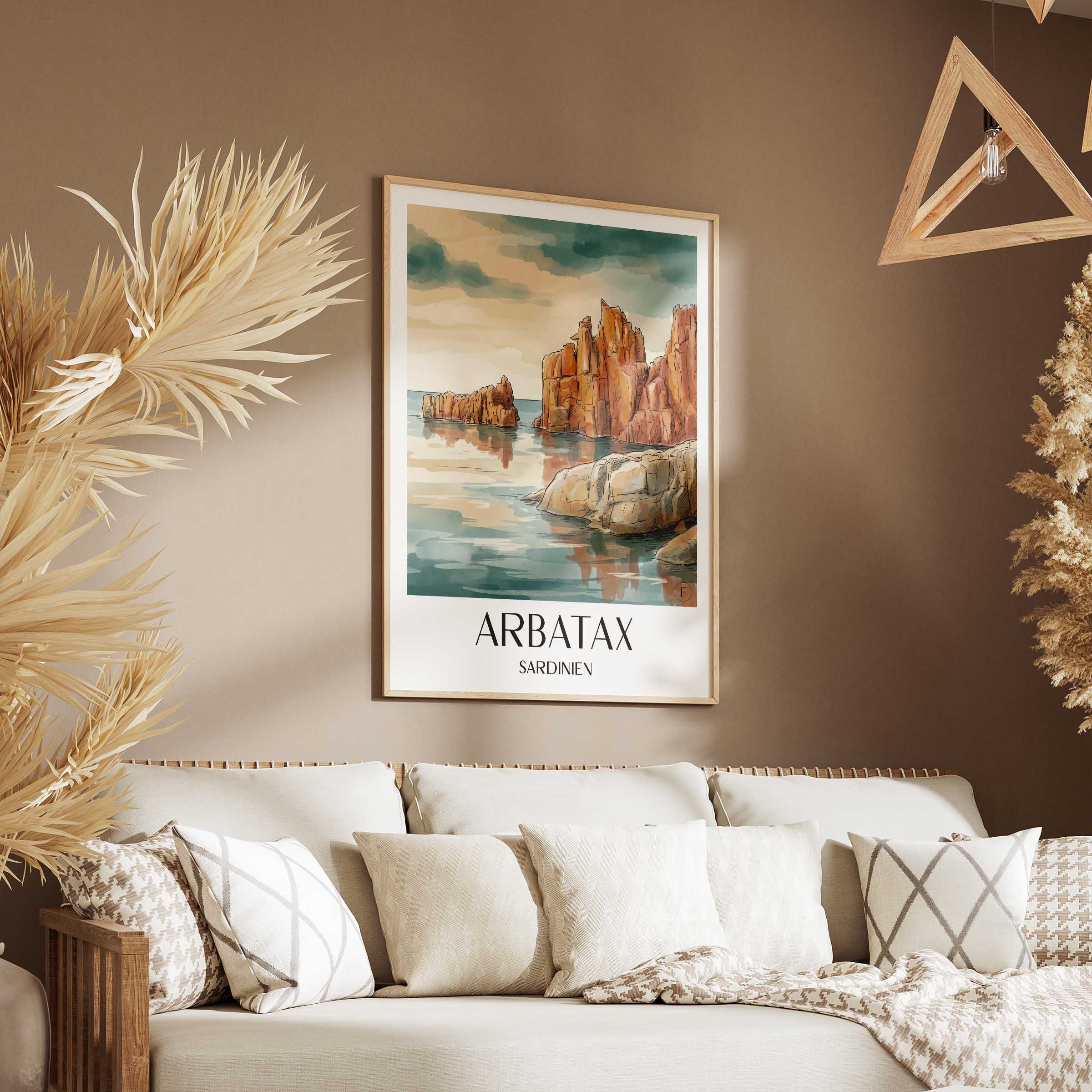 arbatax-sardinien-italien-poster-aquarell
